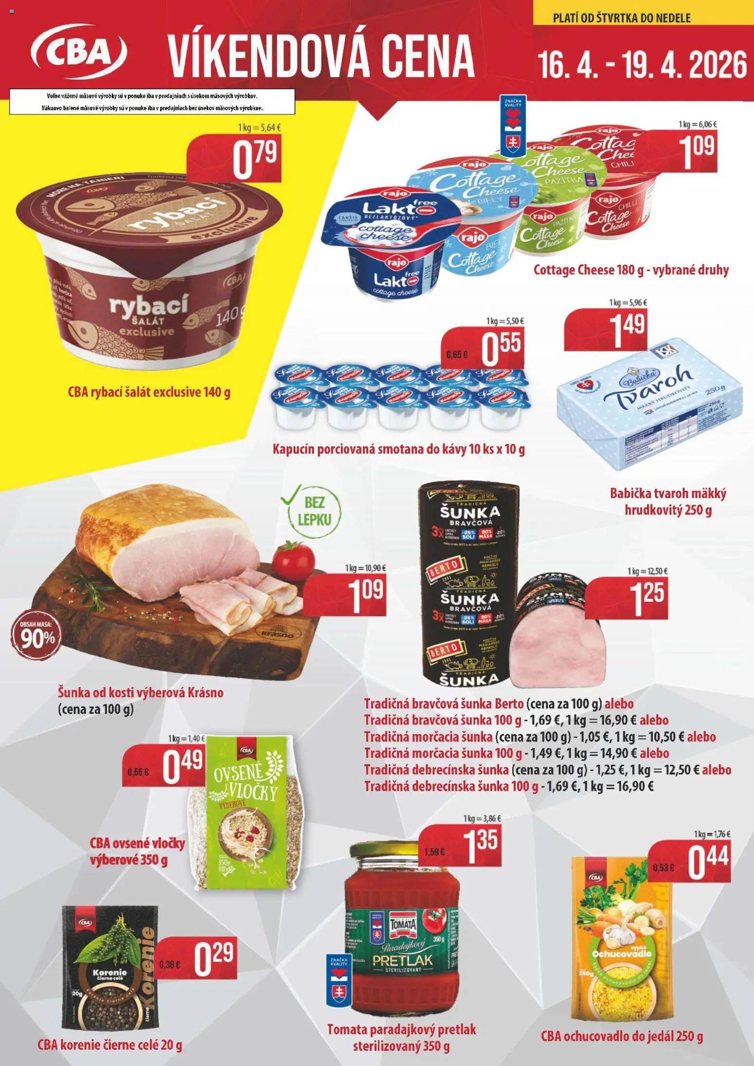 Nitrazdroj víkendová ponuka CBA (2026-04-16 - 2026-04-19) | 1