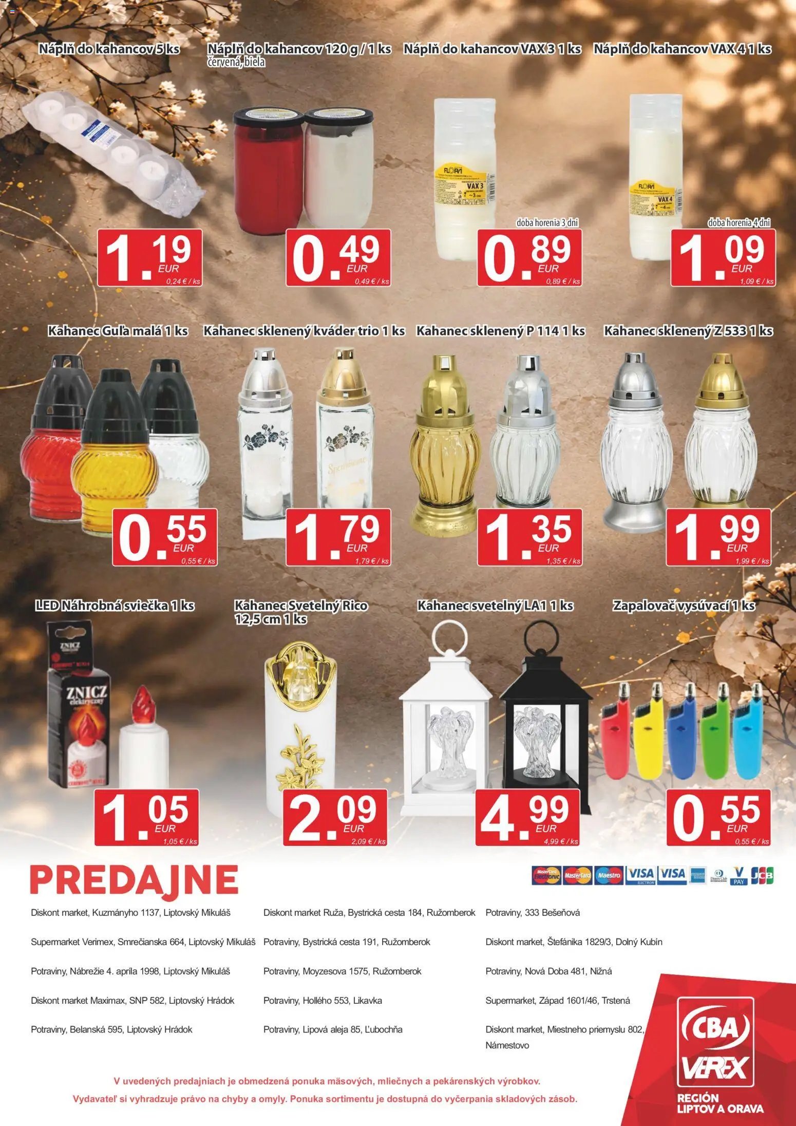 CBA Verex Výhodný nákup - Región Liptov a Orava