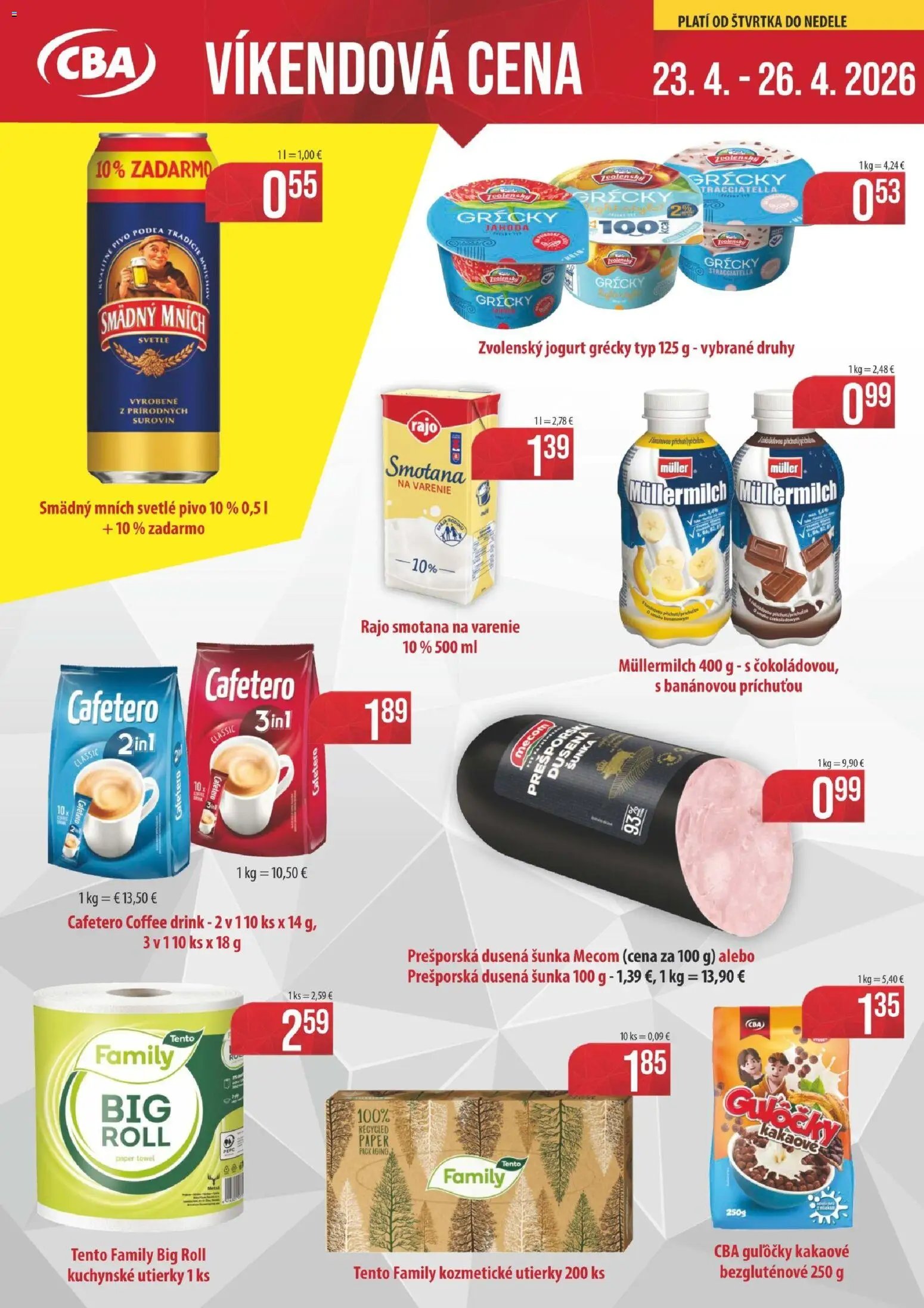 KARMEN CBA víkendová cena (2026-04-23 - 2026-04-26) | 1