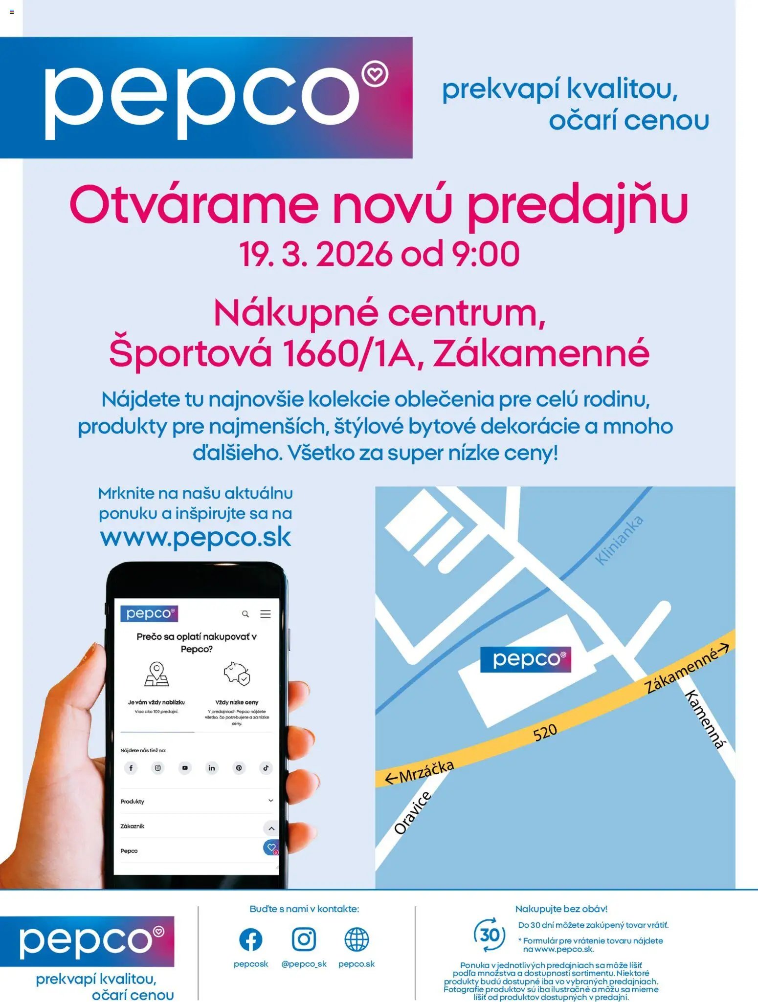Pepco práve otvárame! – Zákamenné (2026-03-19 - 2026-03-27) | 2