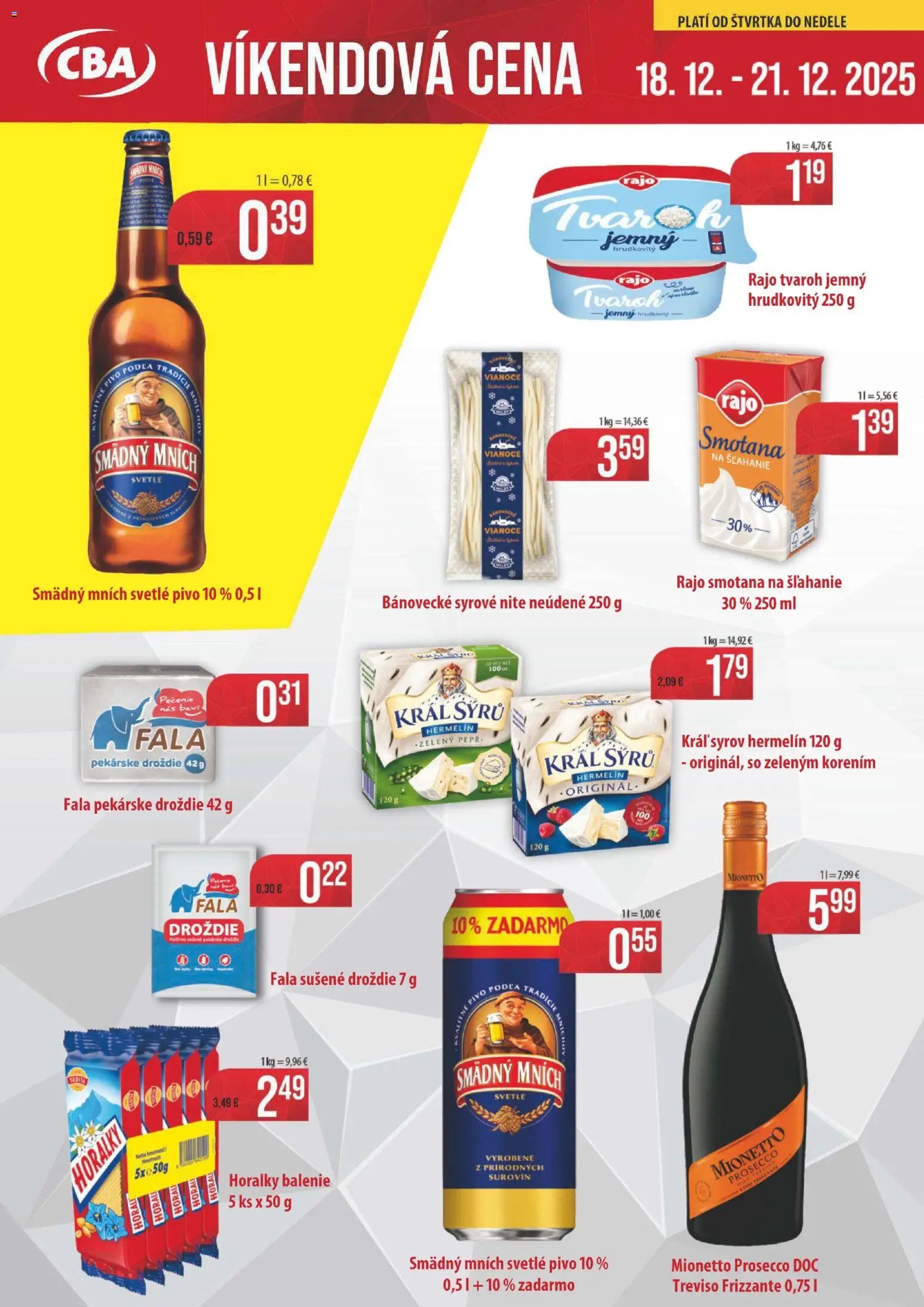 Nitrazdroj víkendové ceny CBA (2025-12-18 - 2025-12-21) | 1