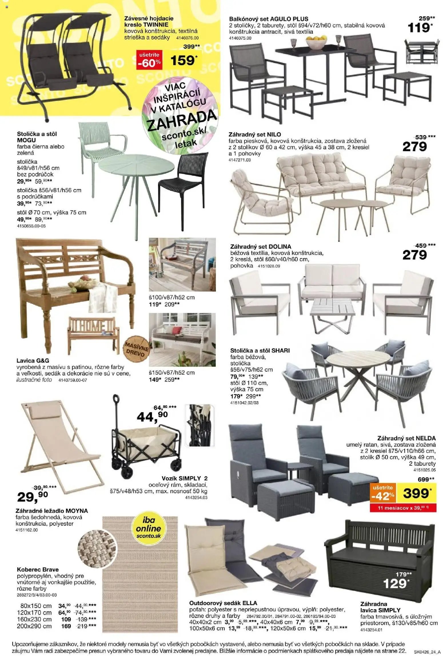 Sconto nábytok leták (2026-03-04 - 2026-03-24) | 24