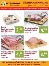 Nitrazdroj víkendová ponuka (2026-03-11 - 2026-03-15)