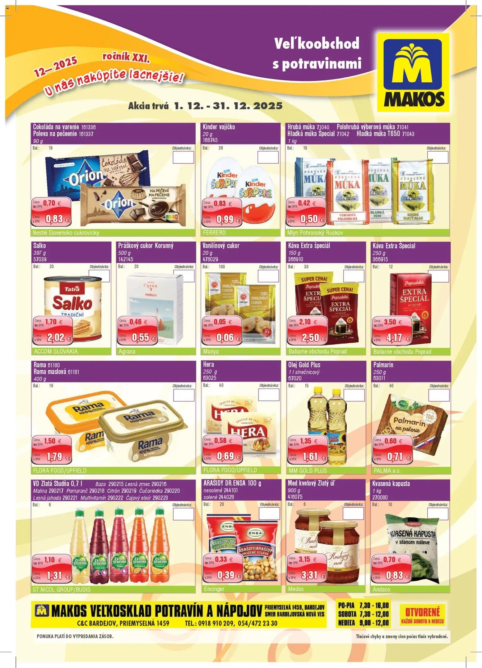 Makos veľkoobchod (2025-12-01 - 2025-12-31) | 1