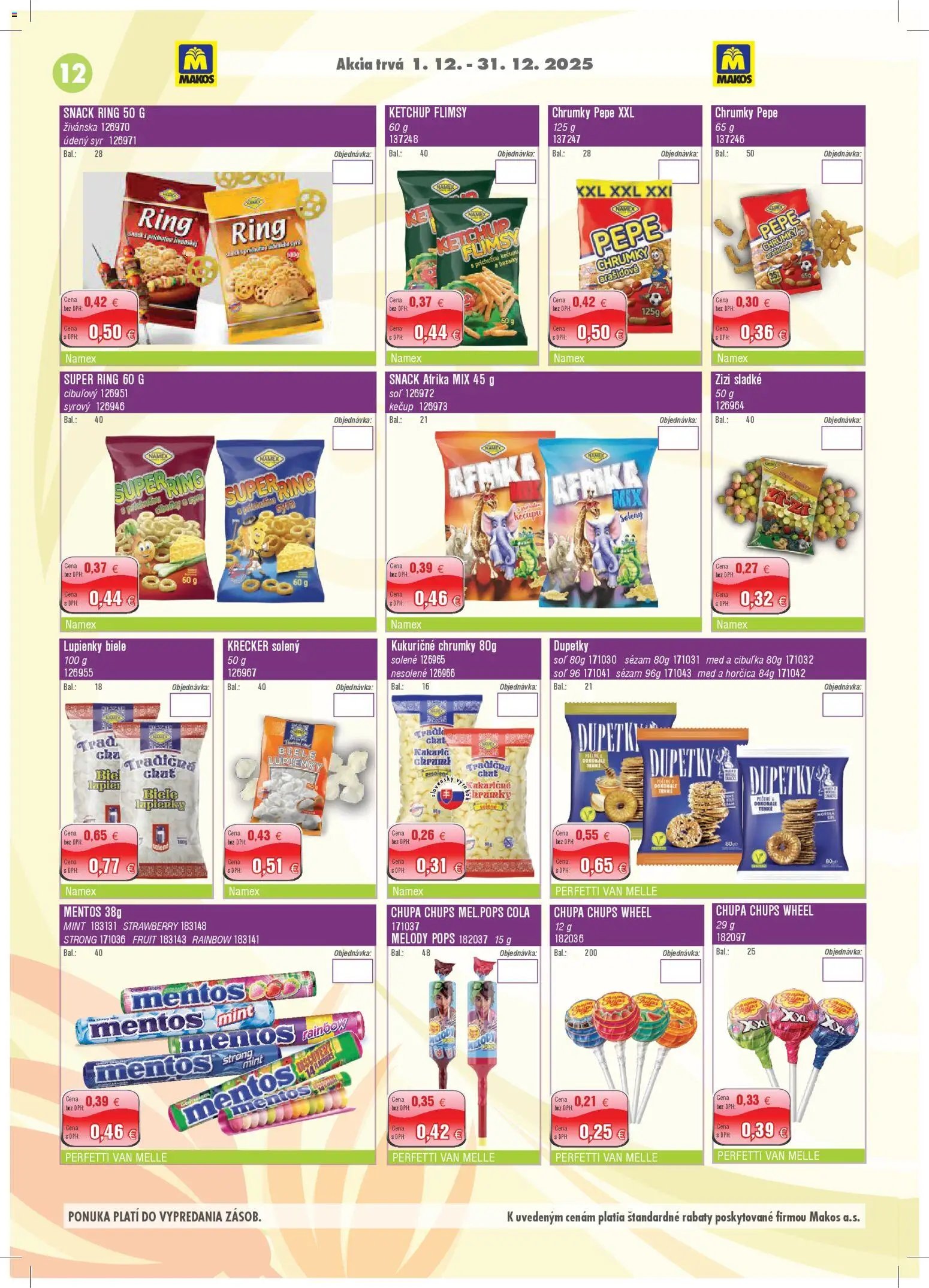 Makos veľkoobchod (2025-12-01 - 2025-12-31) | 12