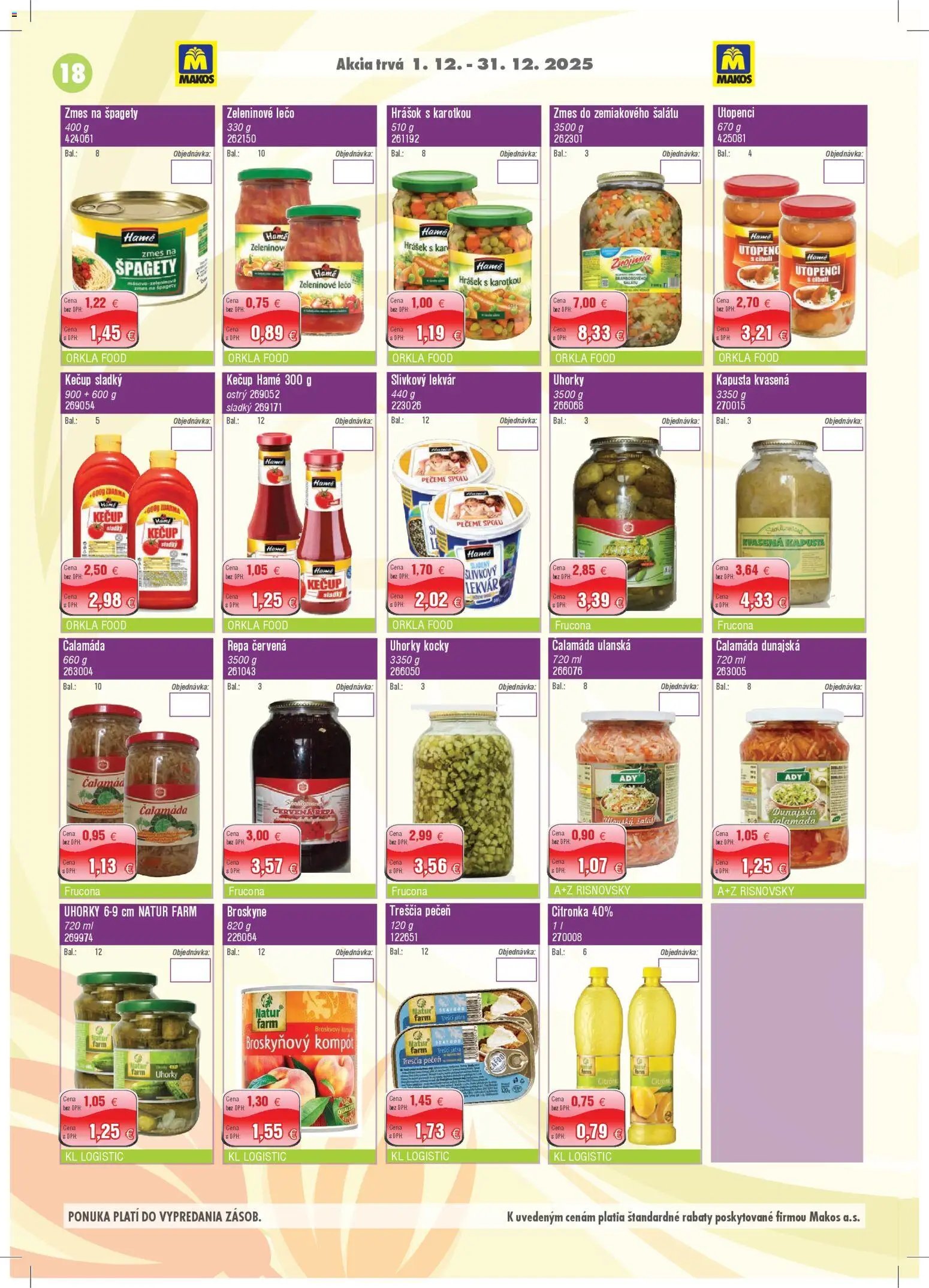 Makos veľkoobchod (2025-12-01 - 2025-12-31) | 18