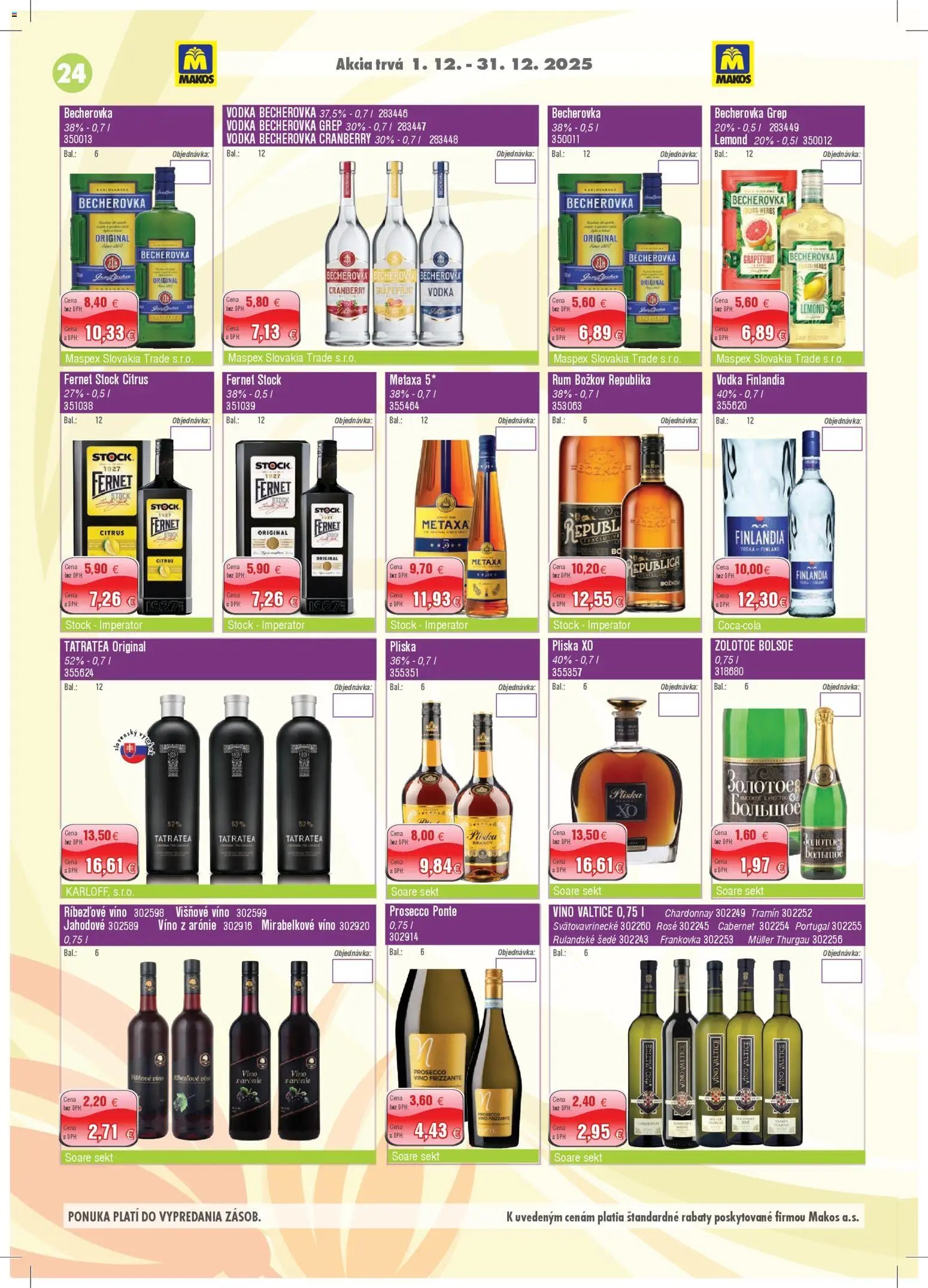 Makos veľkoobchod (2025-12-01 - 2025-12-31) | 24