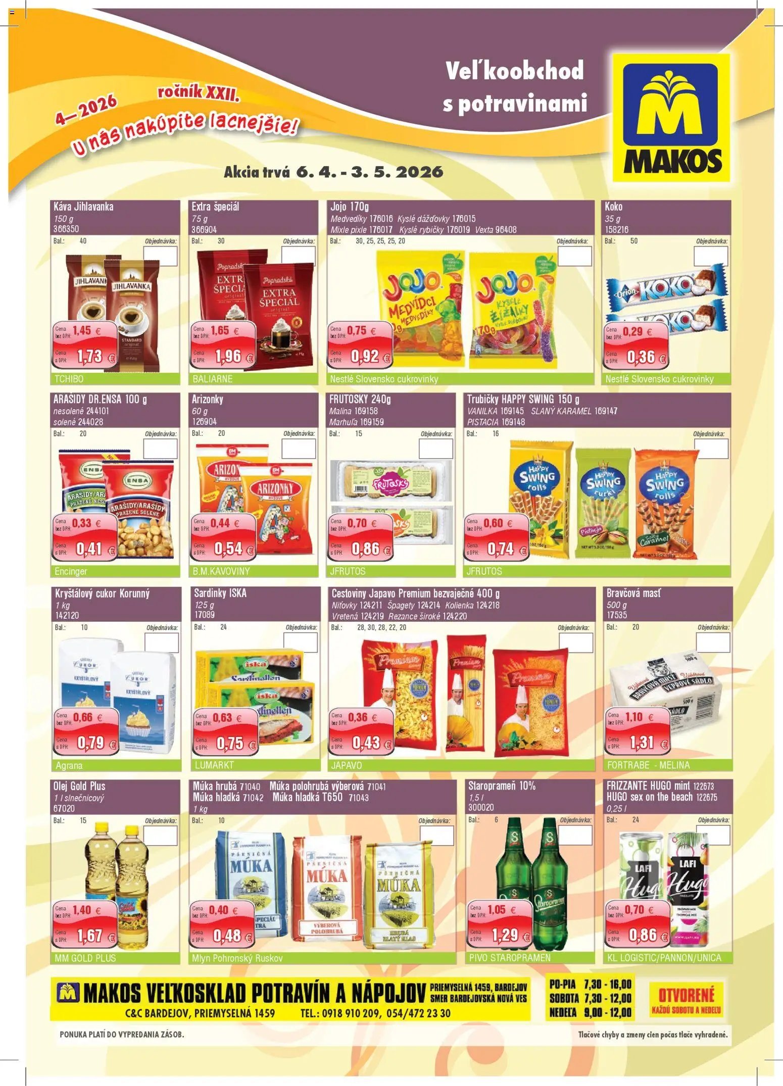 Makos veľkoobchod (2026-04-06 - 2026-05-03) | 1