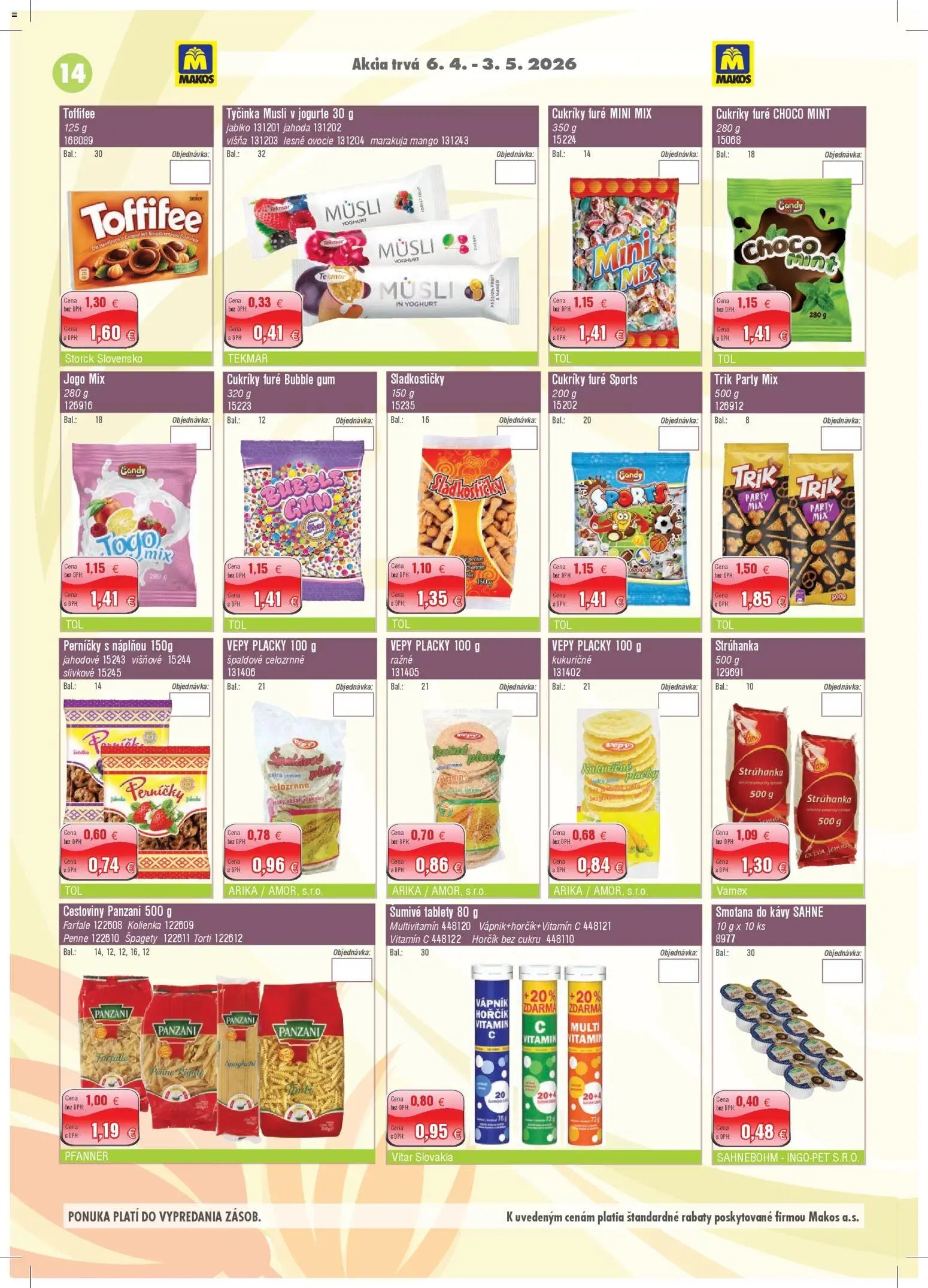Makos veľkoobchod (2026-04-06 - 2026-05-03) | 14