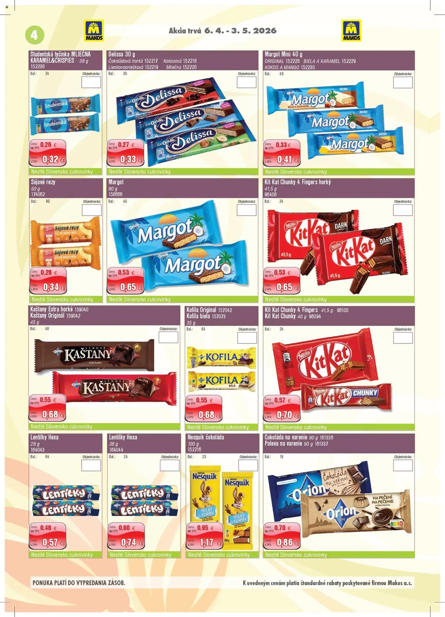 Makos veľkoobchod (2026-04-06 - 2026-05-03) | 4