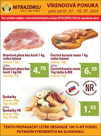 Nitrazdroj víkendová ponuka