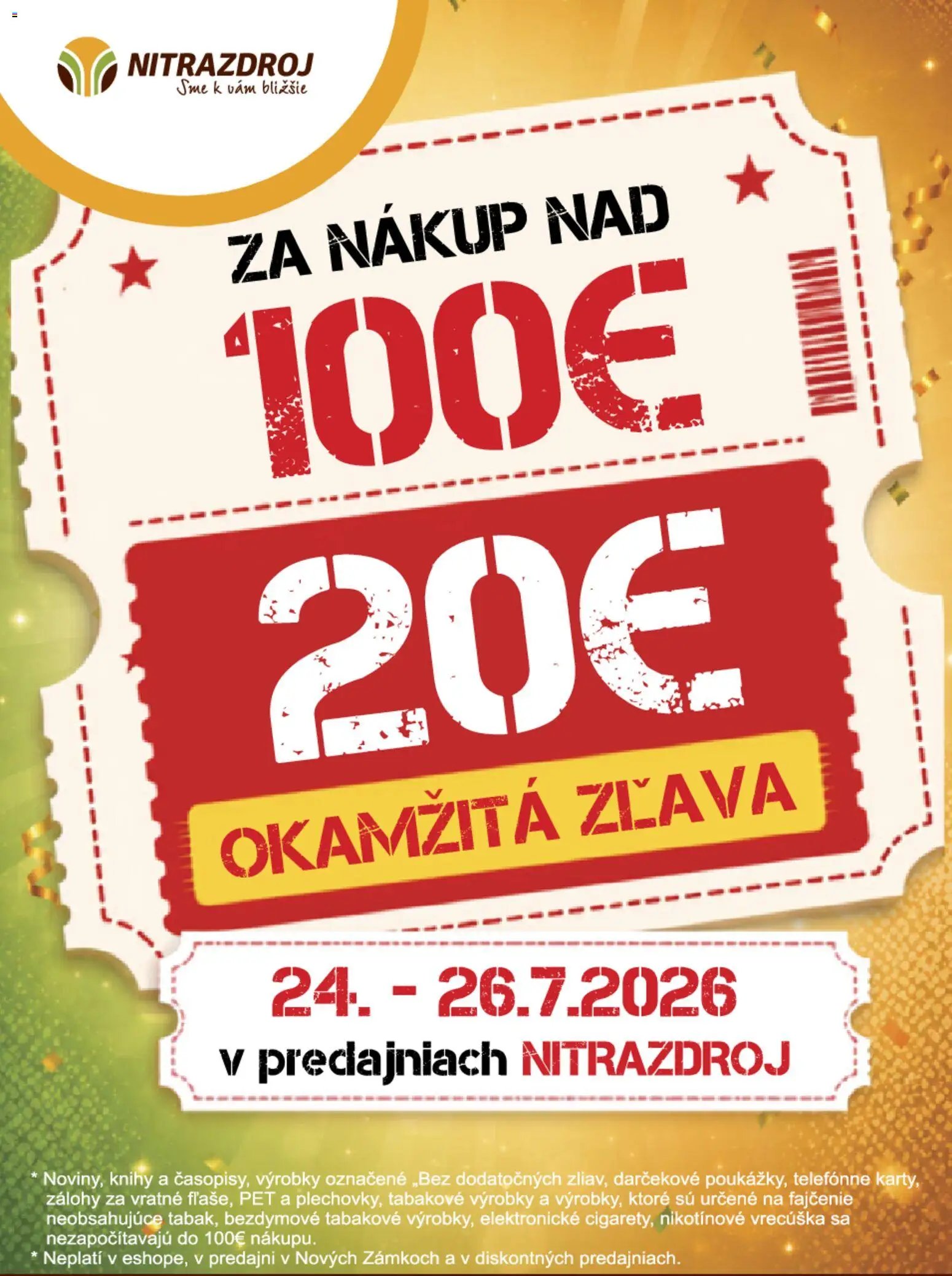 Nitrazdroj víkendová ponuka