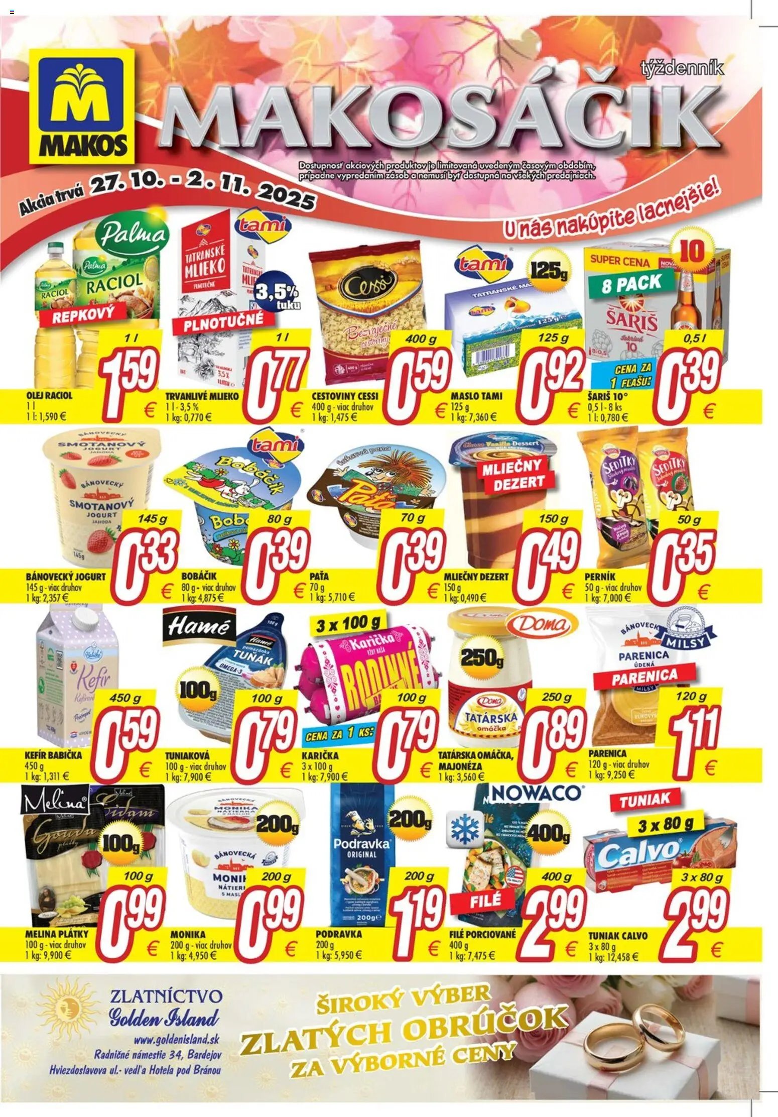 Makos leták (2025-10-27 - 2025-11-02) | 2