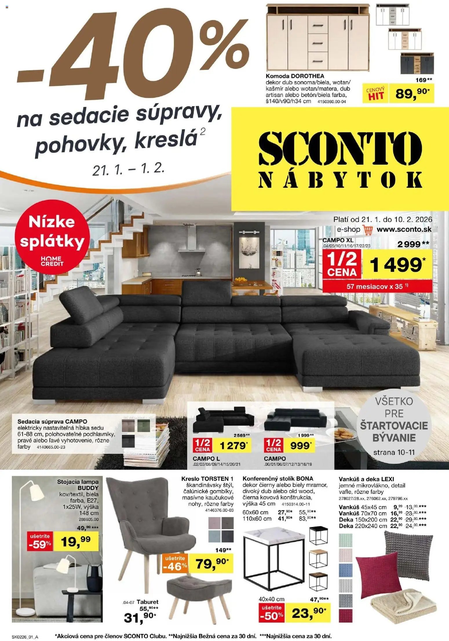 Sconto nábytok leták (2026-01-21 - 2026-02-01) | 1