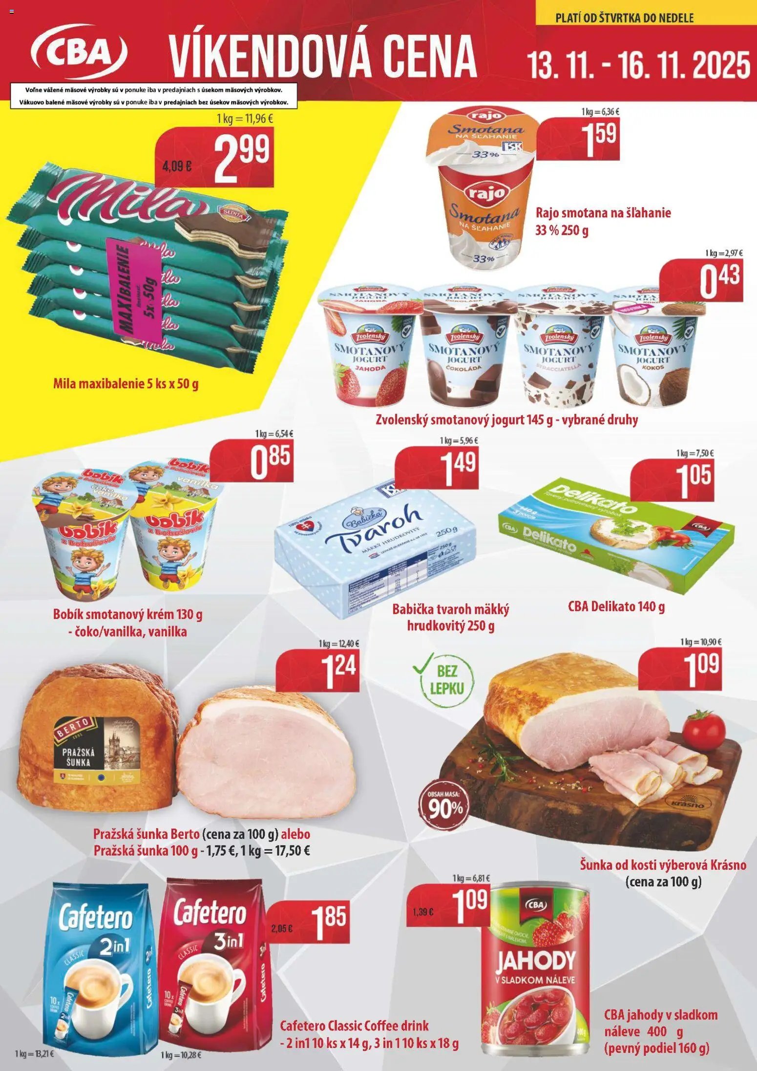 Nitrazdroj víkendové ceny CBA (2025-11-13 - 2025-11-16) | 1