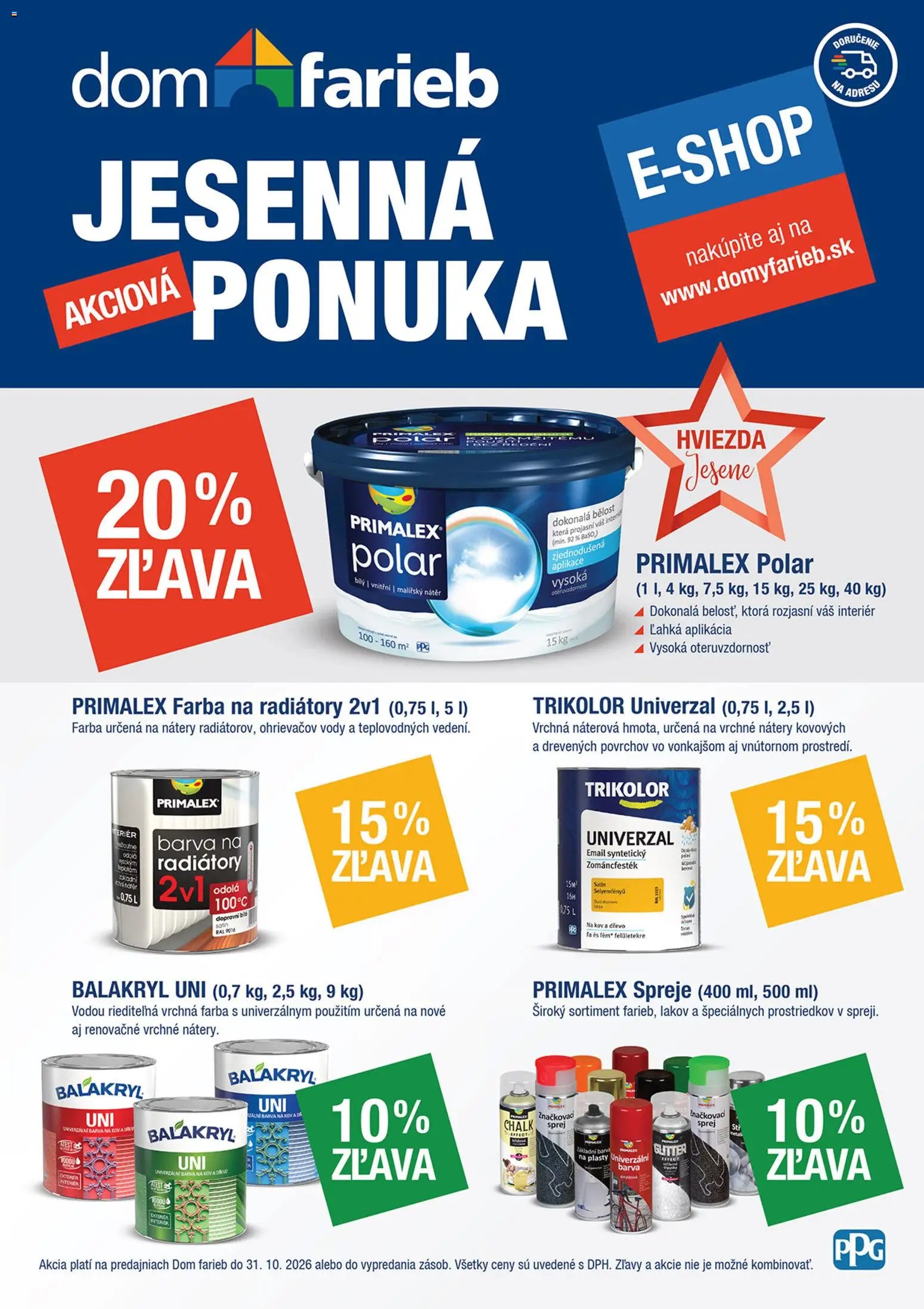 Dom farieb leták