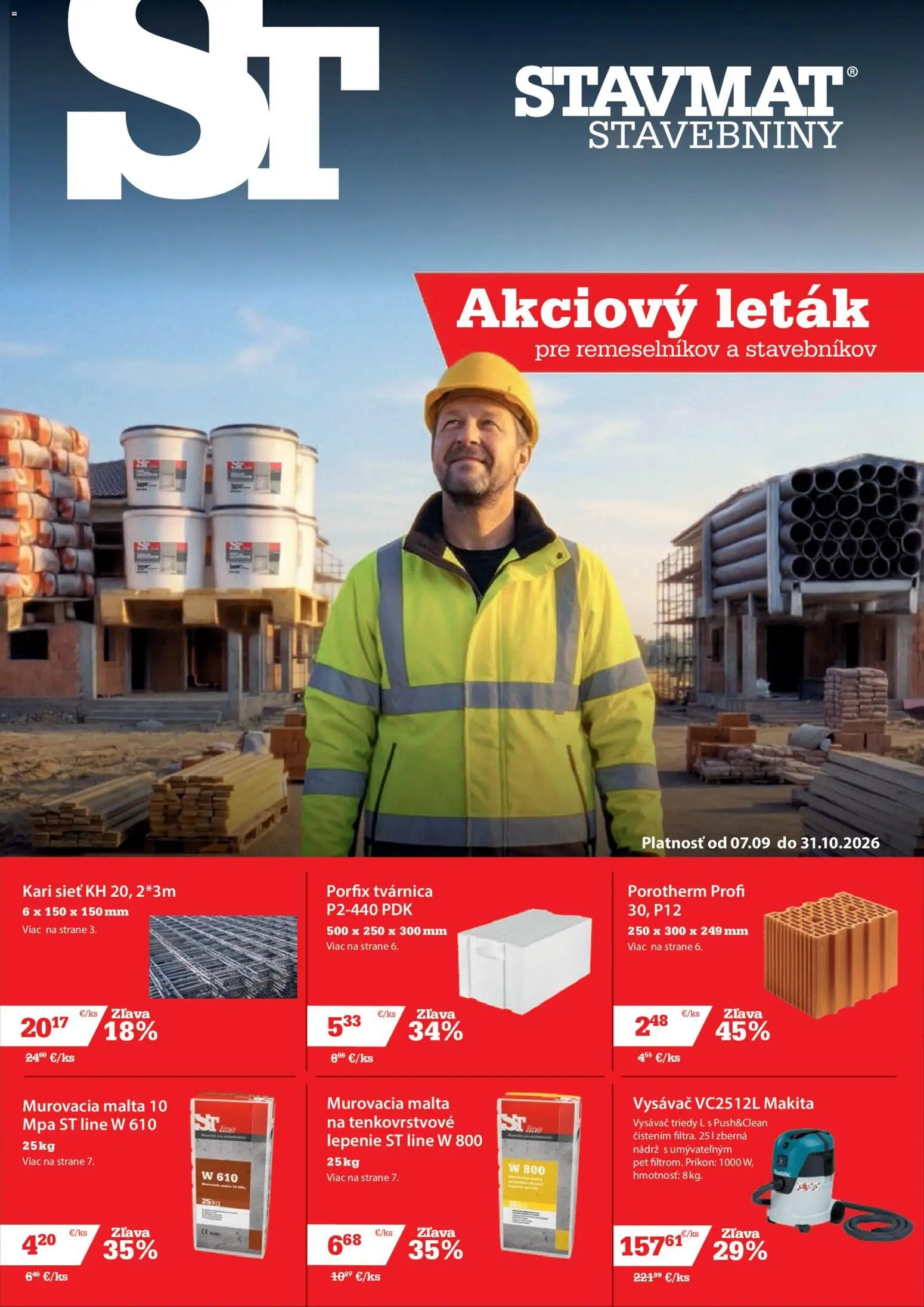 STAVMAT STAVEBNINY leták