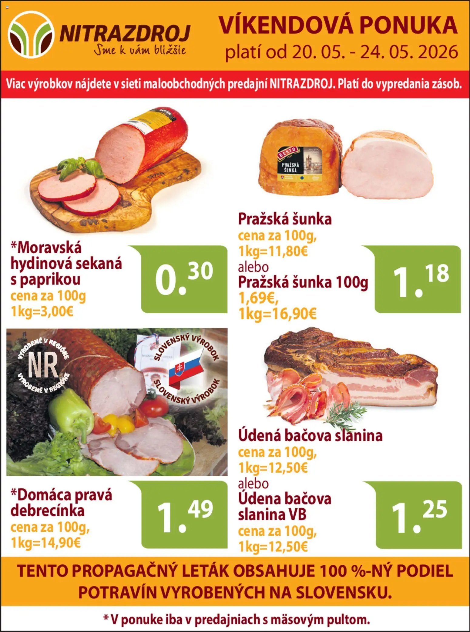Nitrazdroj víkendová ponuka (2026-05-20 - 2026-05-24) | 1