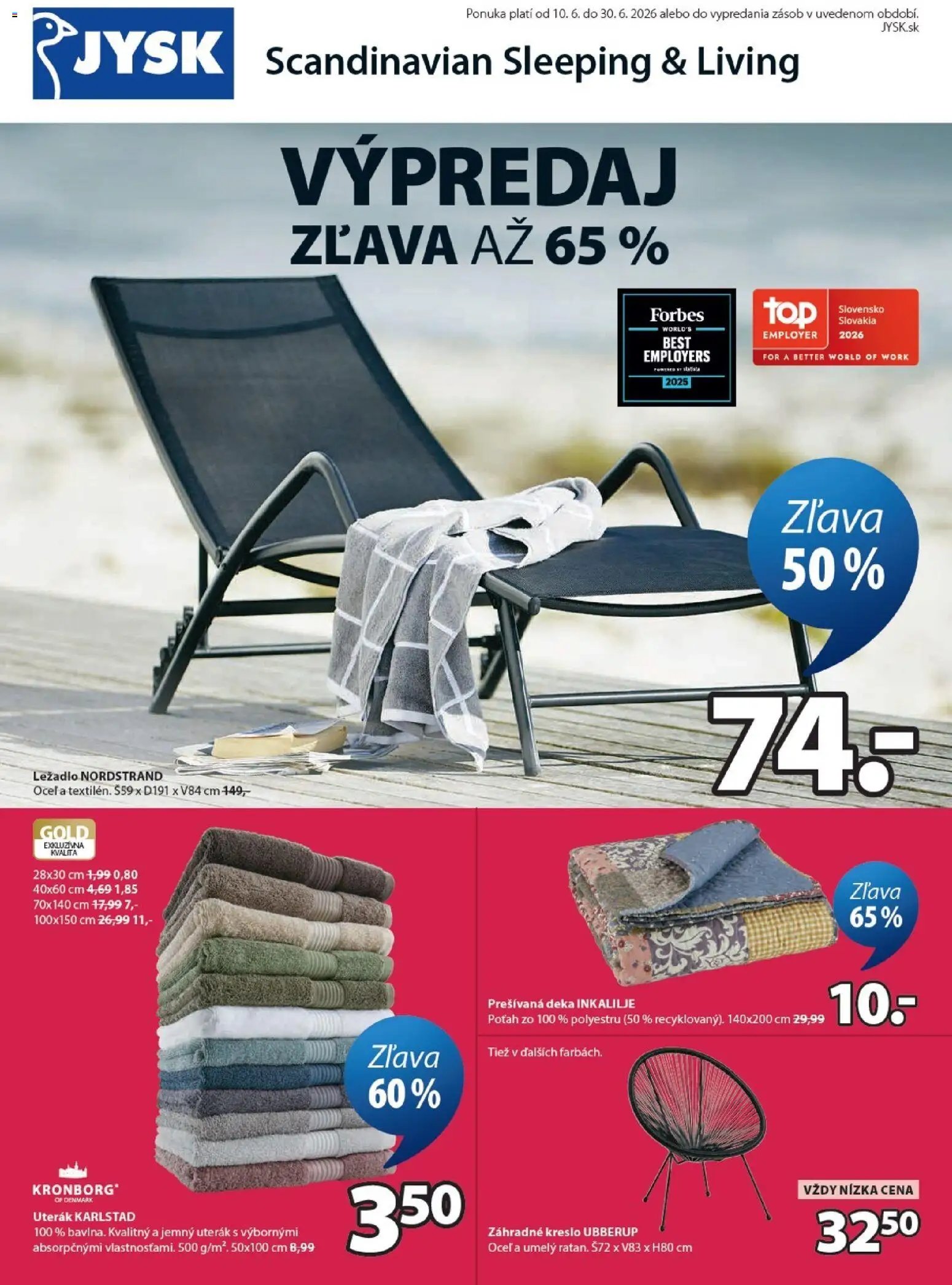 JYSK zľava až 65%