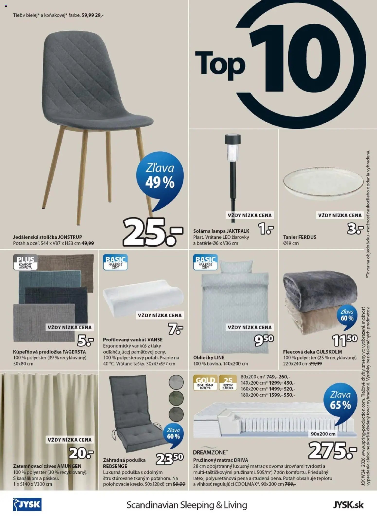 JYSK zľava až 65%