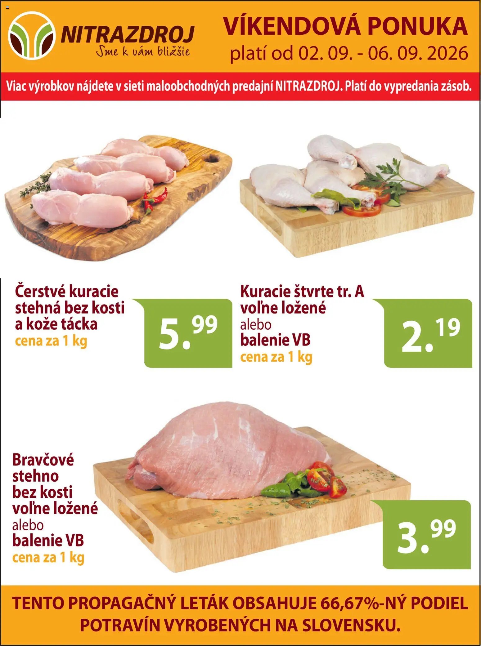 Nitrazdroj víkendová ponuka