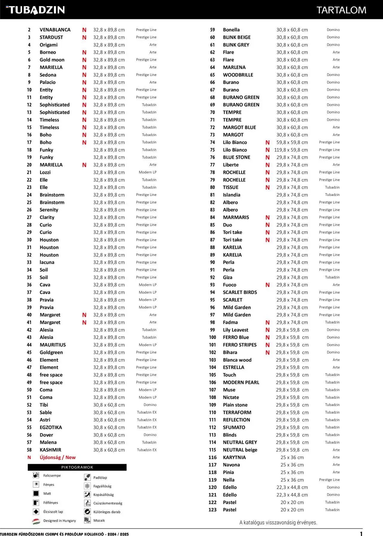 Ingema Katalóg Tubadzin 2024/2025 Hungary (2024-04-01 - 2025-12-31) | 2