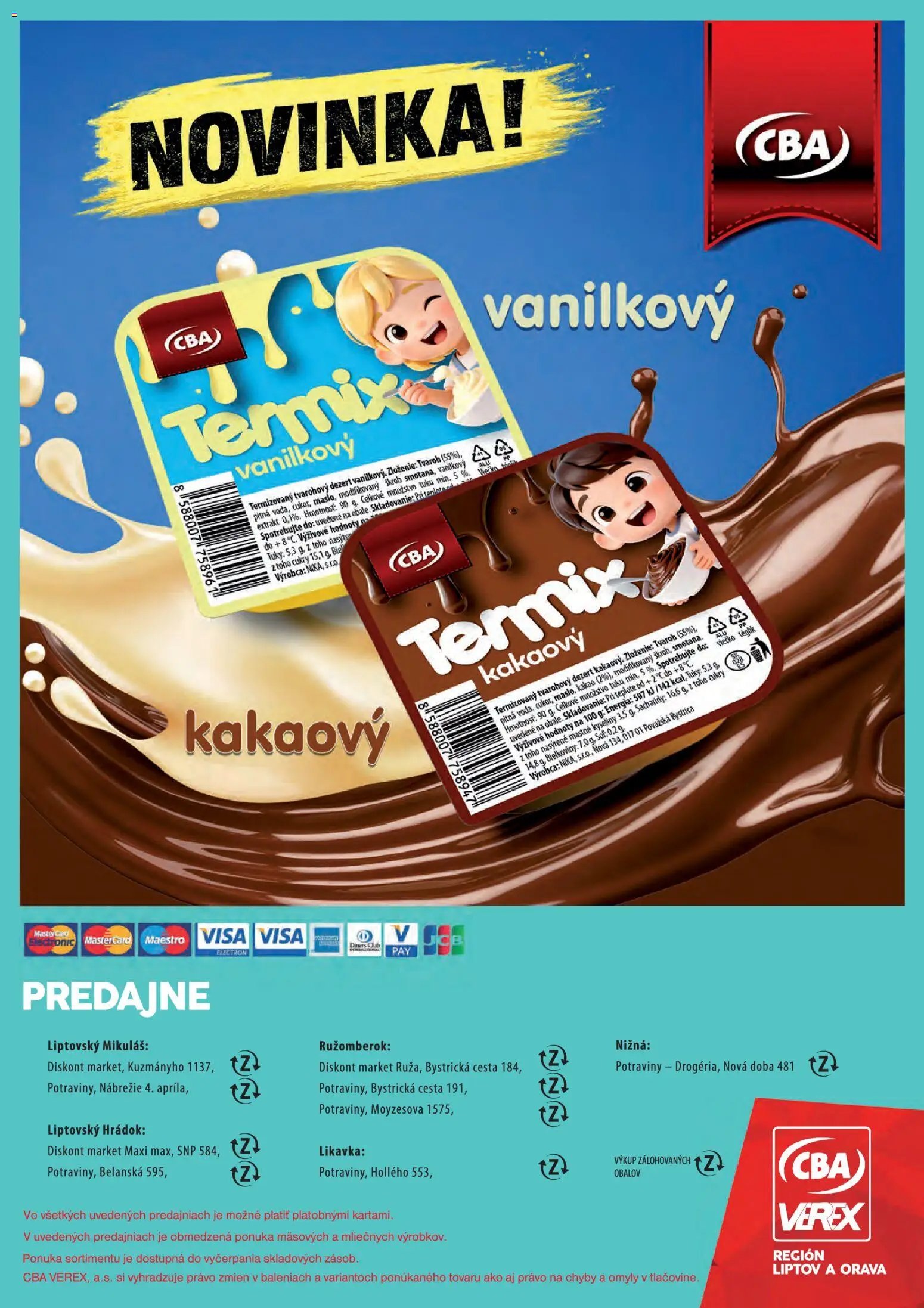 CBA Verex leták