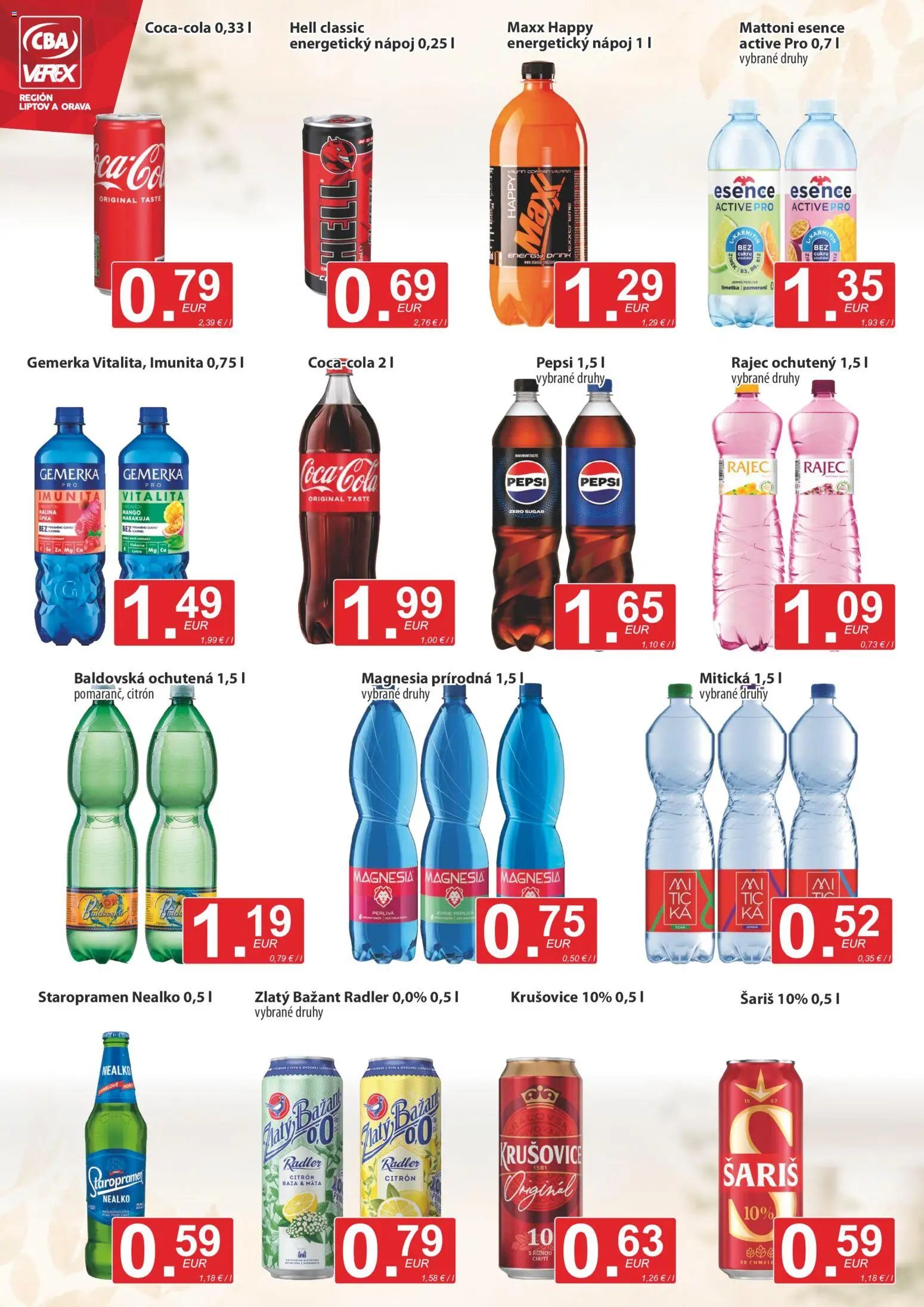 CBA Verex leták
