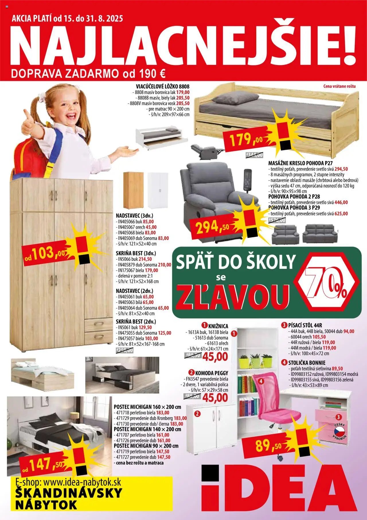 IDEA nábytok leták (2025-08-15 - 2025-08-31) | 1