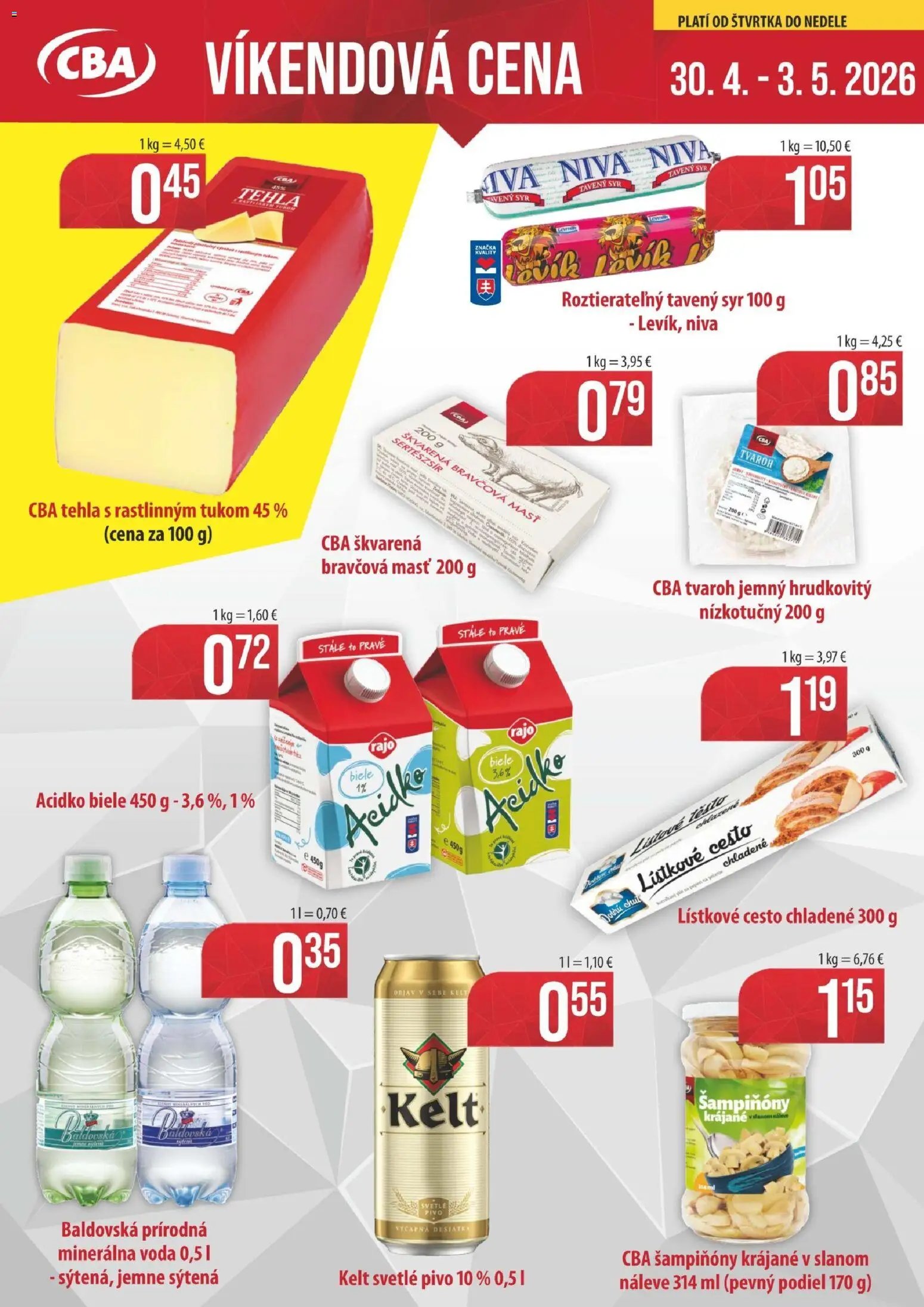 KARMEN CBA víkendová cena (2026-04-30 - 2026-05-03) | 1