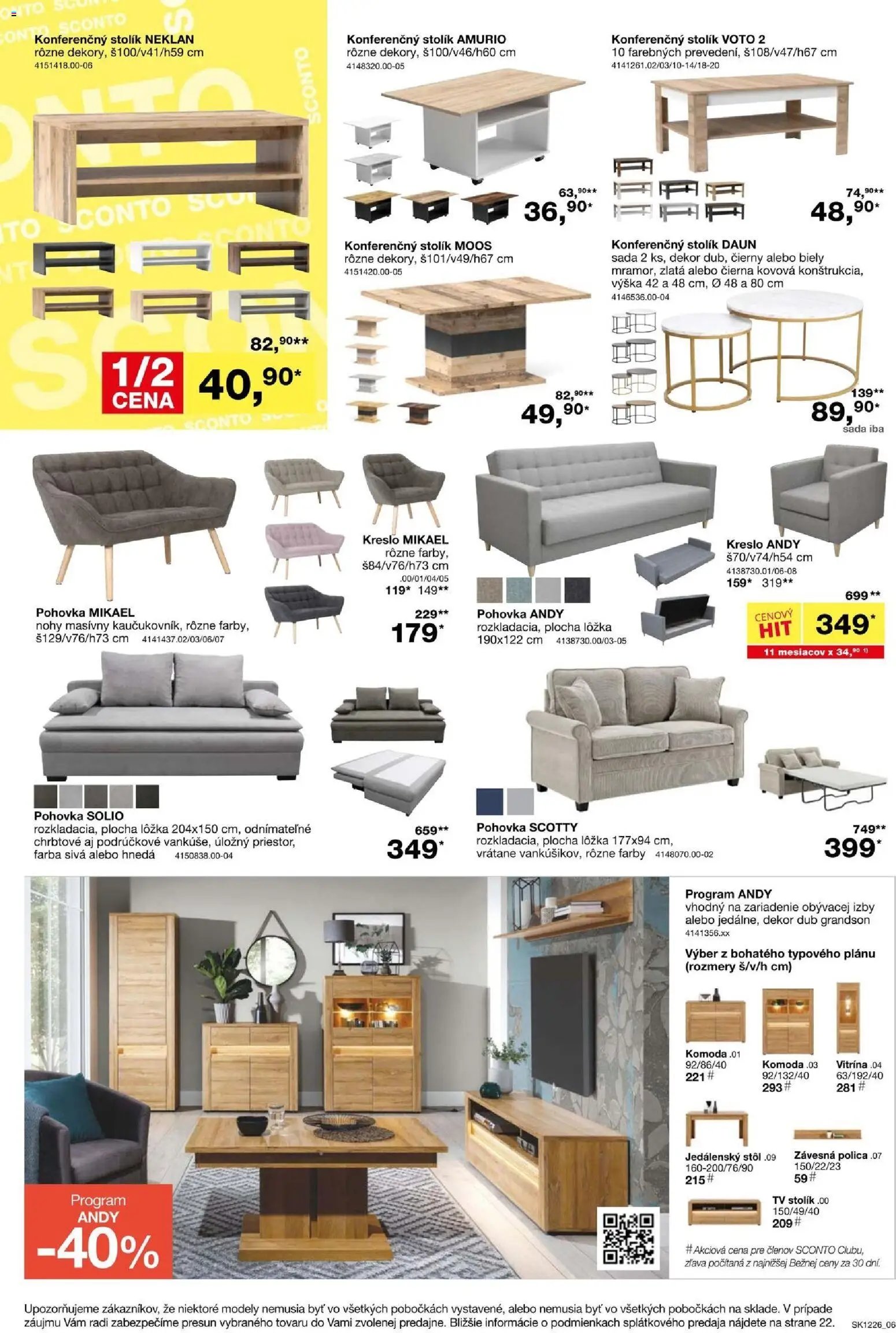 Sconto nábytok leták