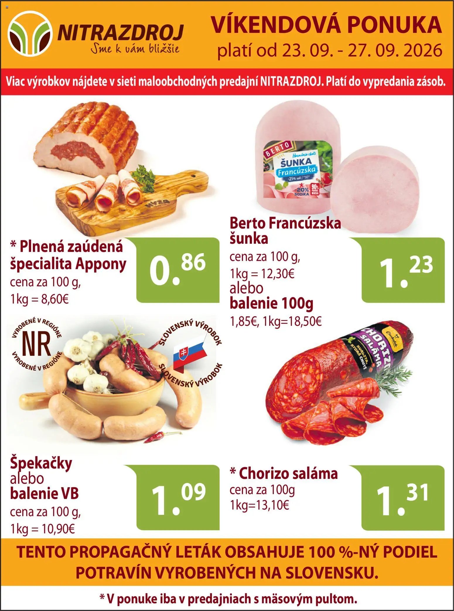 Nitrazdroj Víkendové ceny NRZ