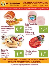Nitrazdroj Víkendové ceny NRZ