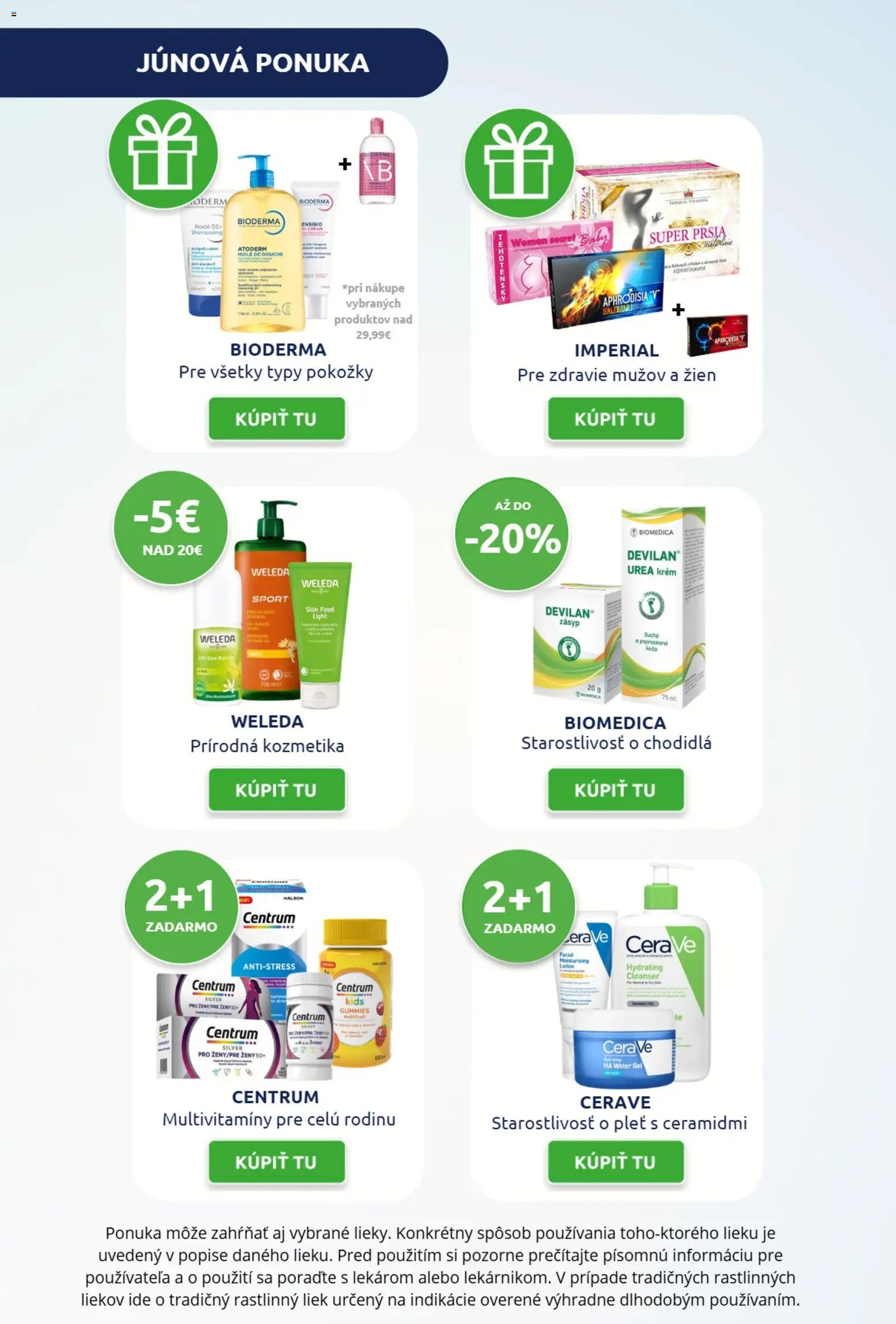 BENU Lekáreň leták pre E-shop