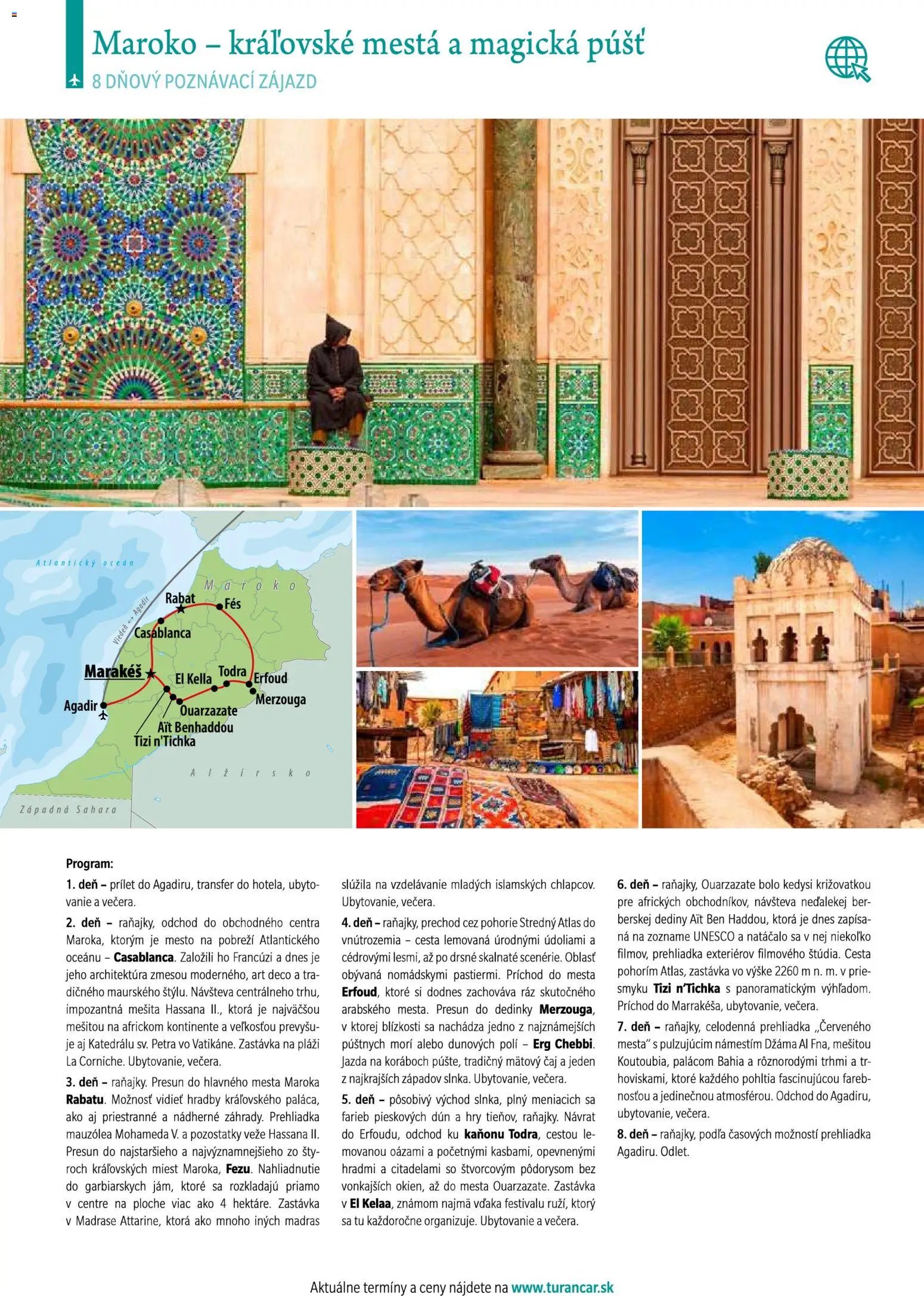 Turancar poznávacie zájazdy leteckou dopravou (2026-01-12 - 2026-12-31) | 31