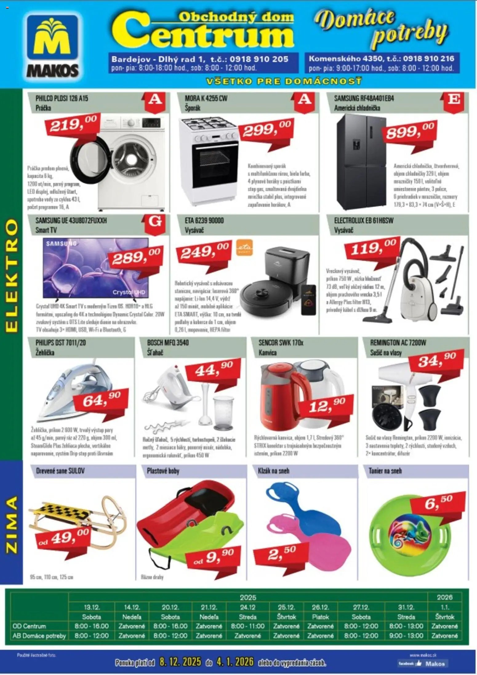 Makos domáce potreby (2025-12-08 - 2026-01-04) | 1