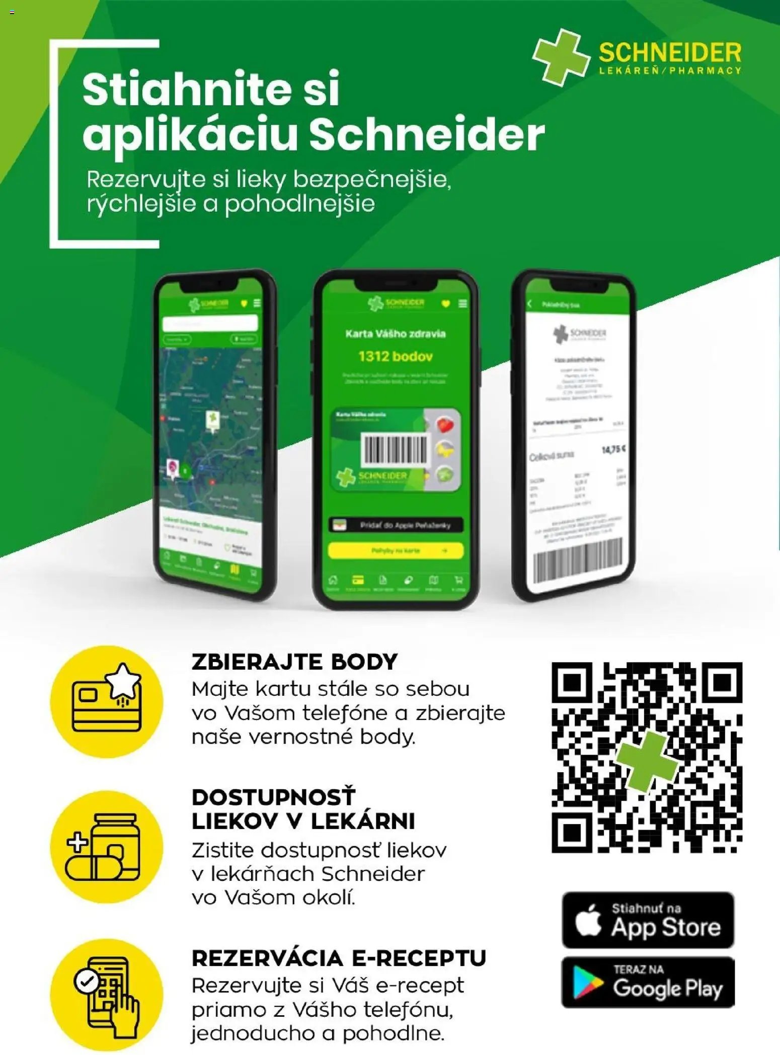 Schneider lekáreň leták