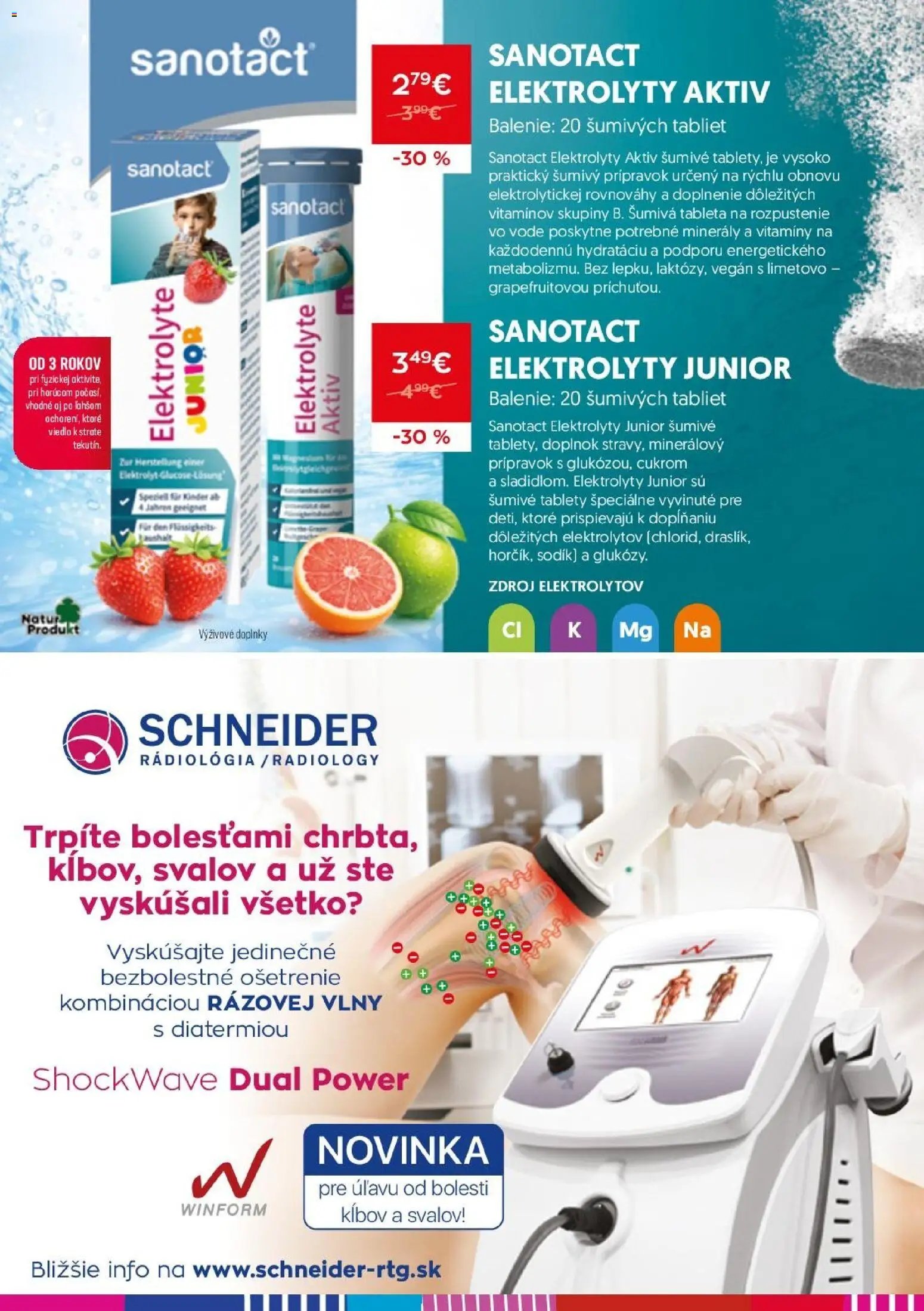 Schneider lekáreň leták