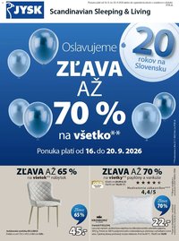 JYSK zľava až 70%