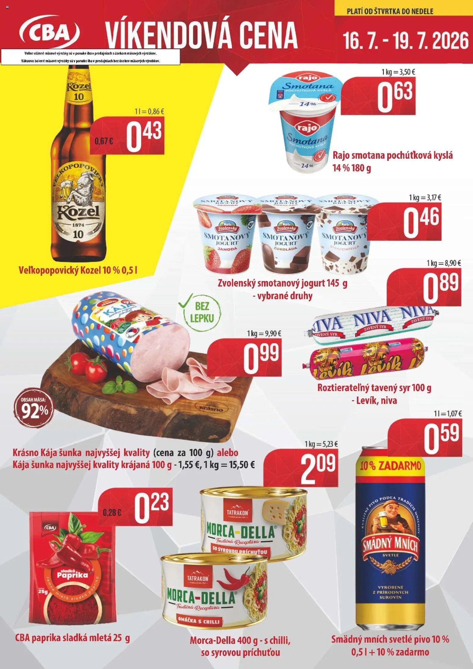 Nitrazdroj víkendová cena CBA