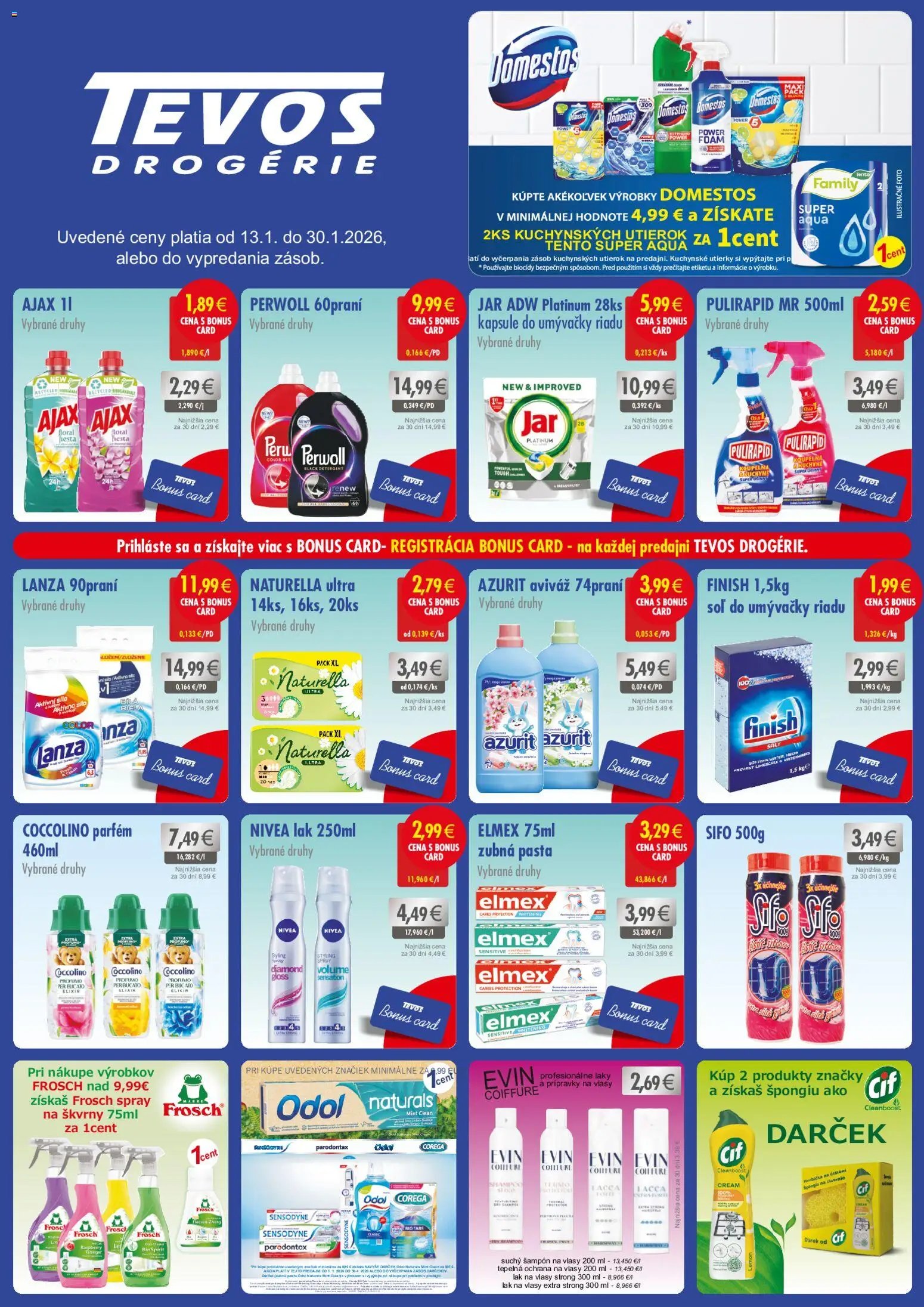TEVOS drogérie leták (2026-01-13 - 2026-01-30) | 1