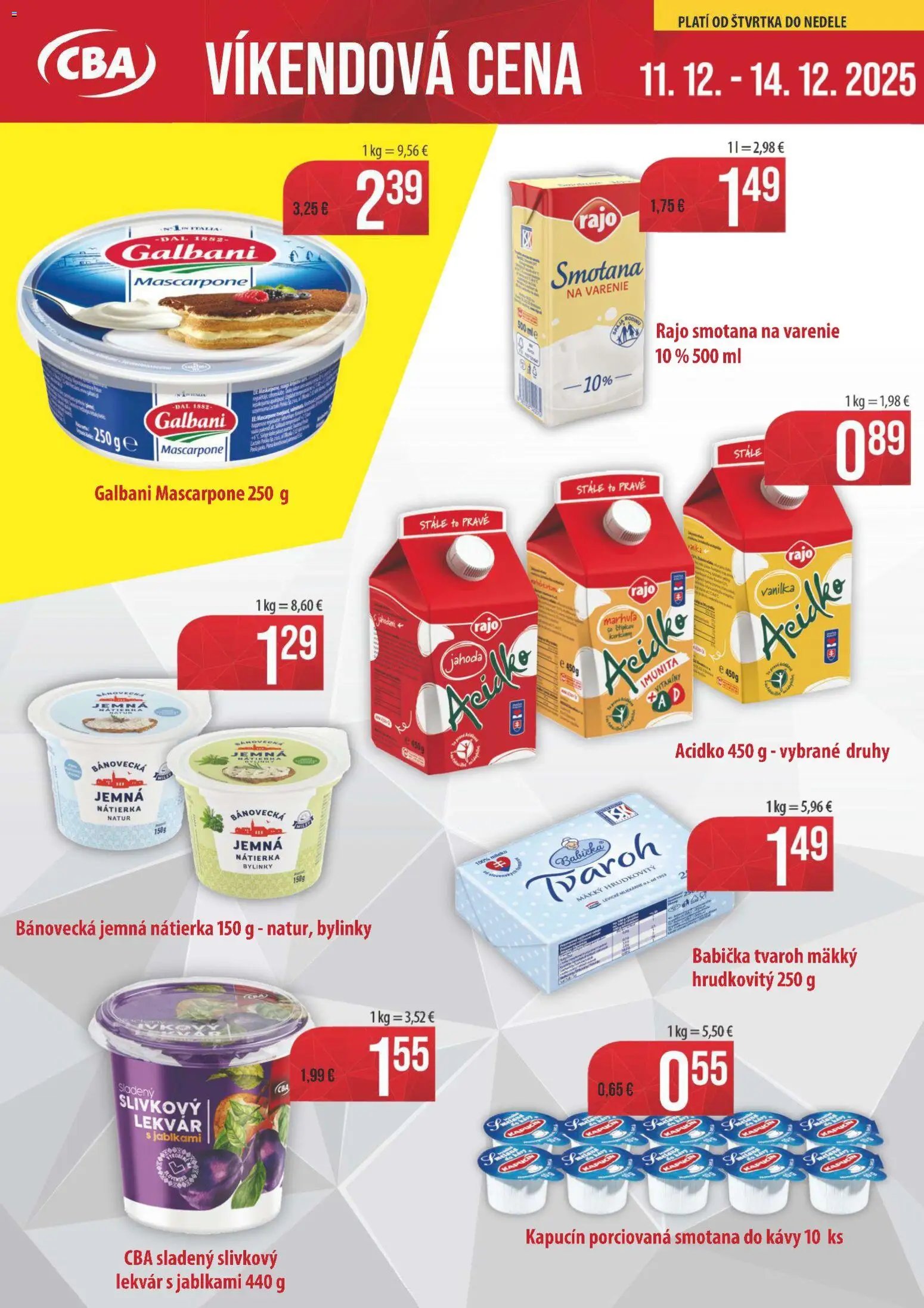 Nitrazdroj víkendové ceny CBA (2025-12-11 - 2025-12-14) | 1
