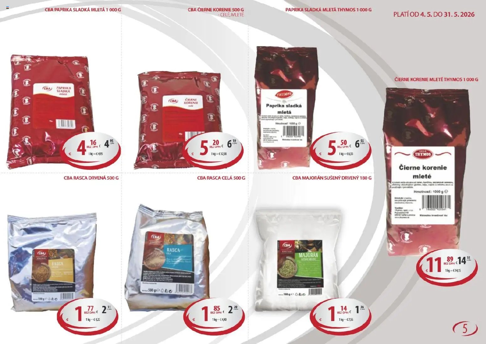KARMEN CBA Profesionál Horeca (2026-05-04 - 2026-05-31) | 5