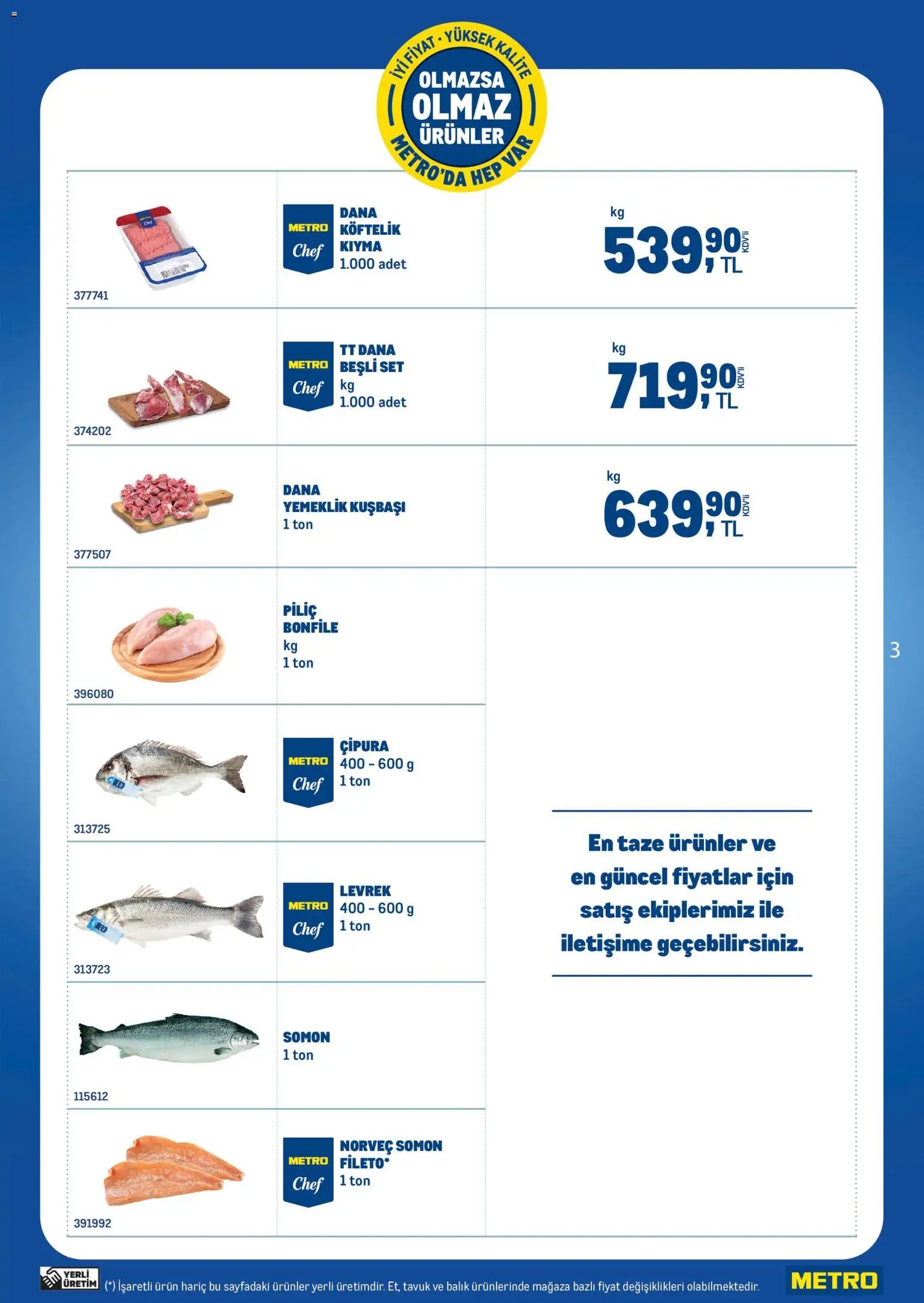 Metro - Olmazsa Olmaz Ürünler