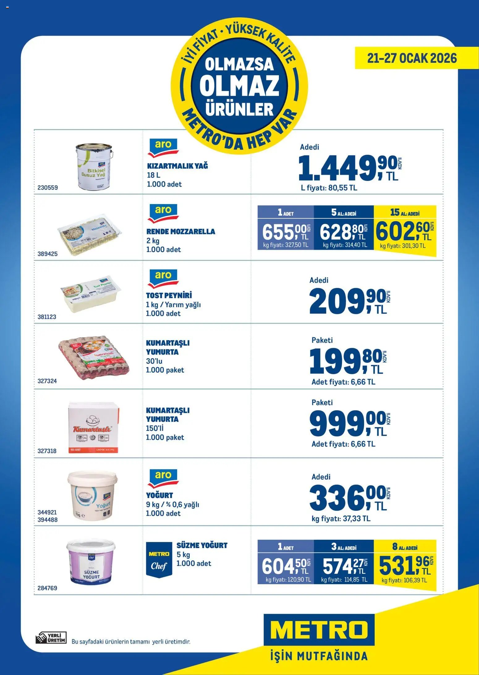 Metro - Olmazsa Olmaz Ürünler