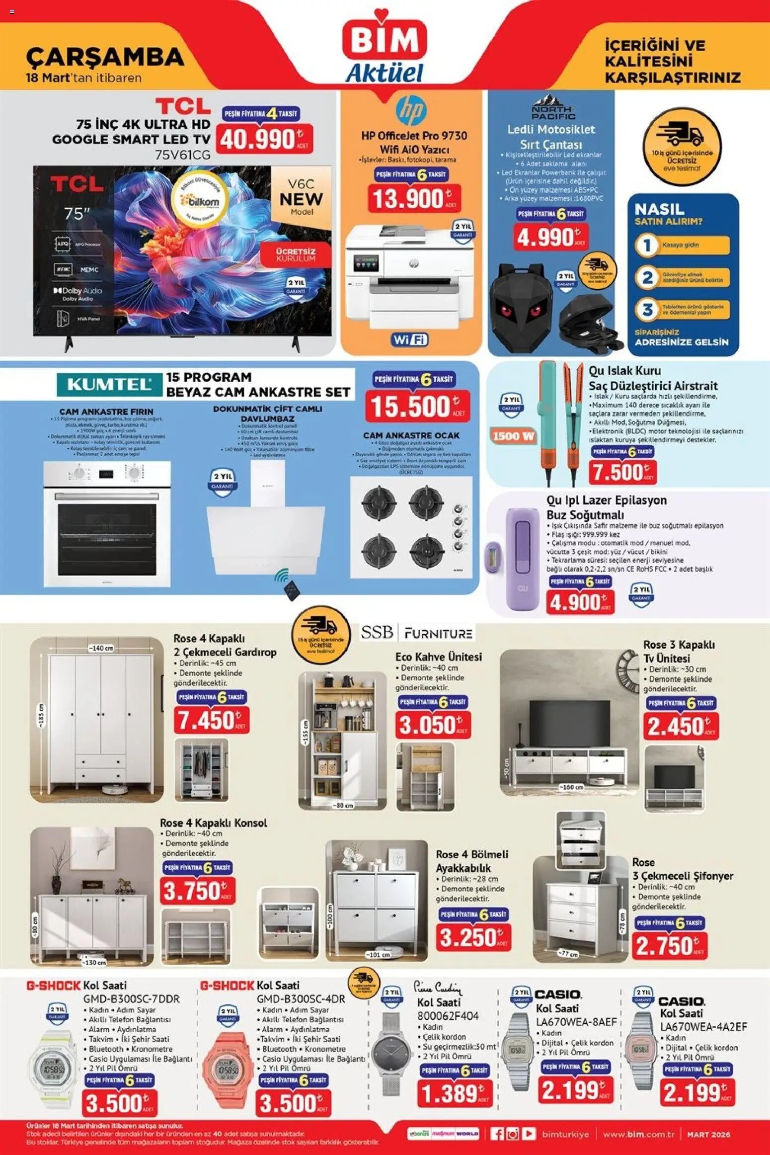 BİM - 18 Mart Çarşamba, Eve Teslim