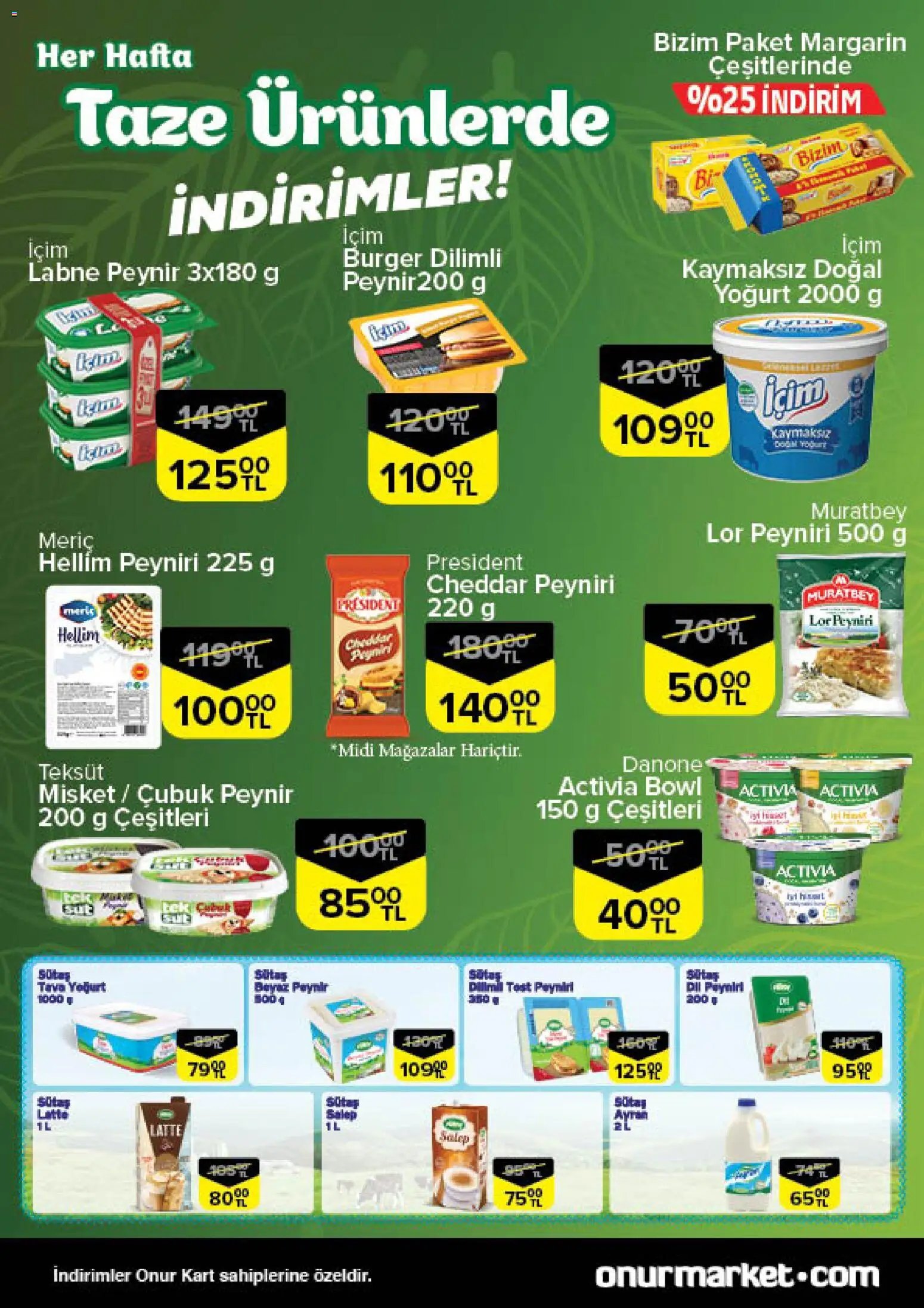 Onur Market Taze Ürünlerde İndirimler - Trakya
