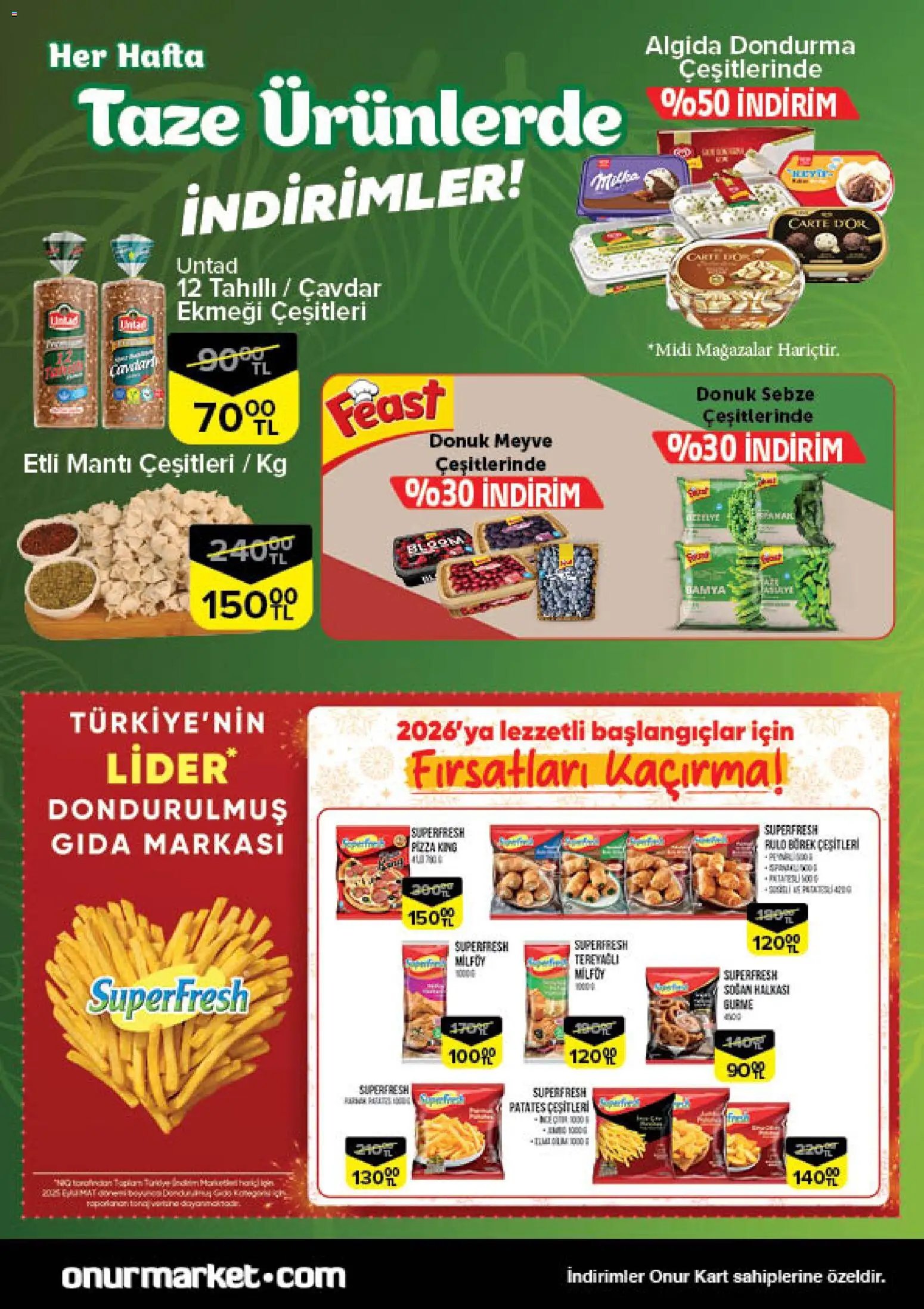 Onur Market Taze Ürünlerde İndirimler - Trakya