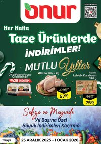 Onur Market Taze Ürünlerde İndirimler - Trakya