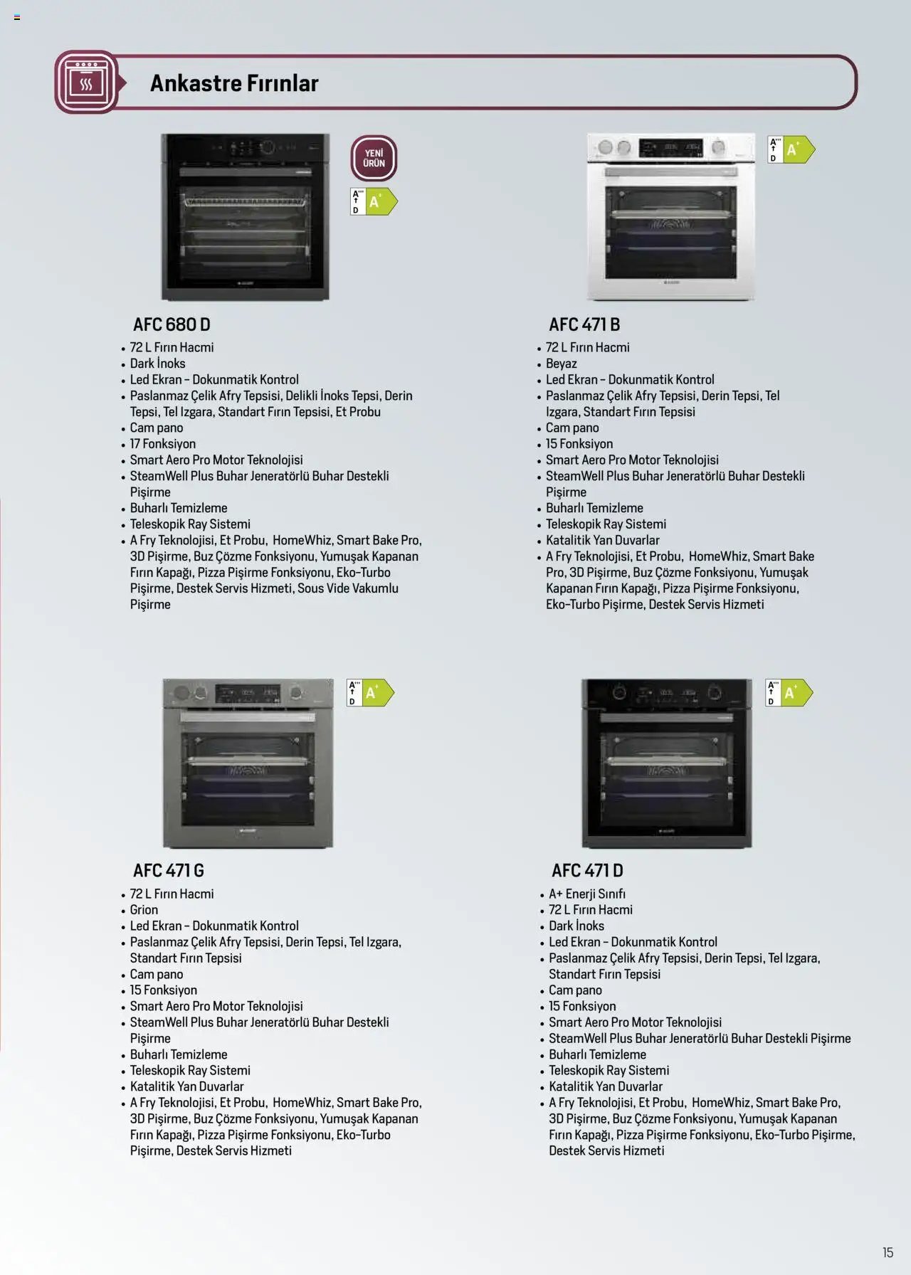 Arçelik Ankastre ve Solo Pişiriciler Katalog